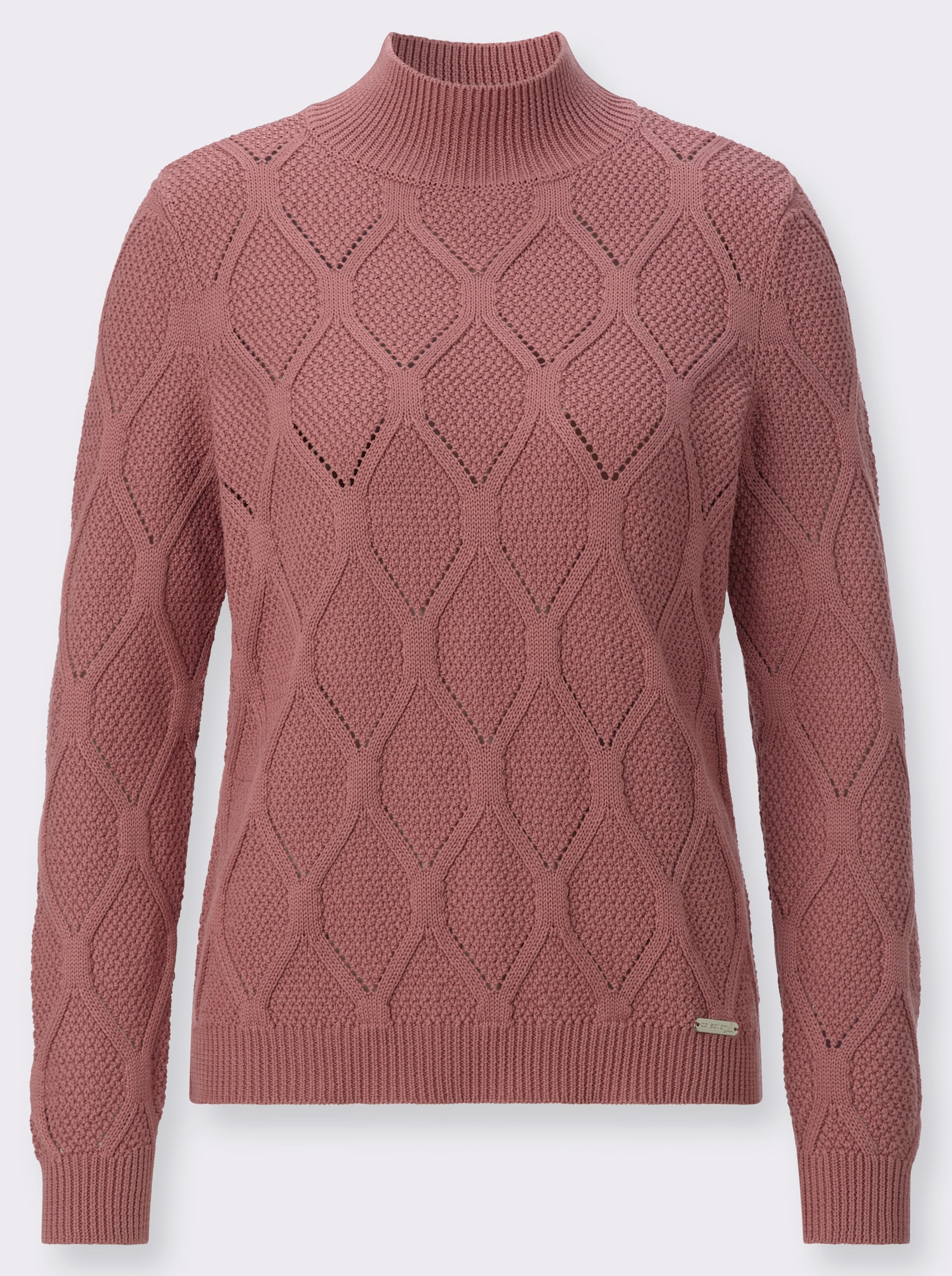 Stehkragenpullover - rosenholz