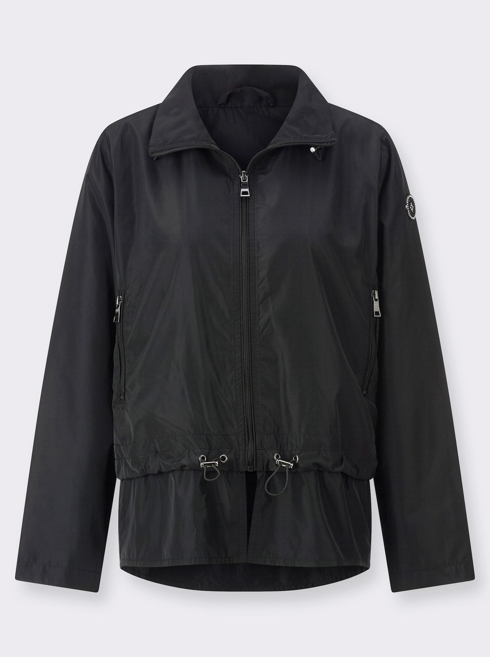 Blousonjack met tunnelkoord - zwart