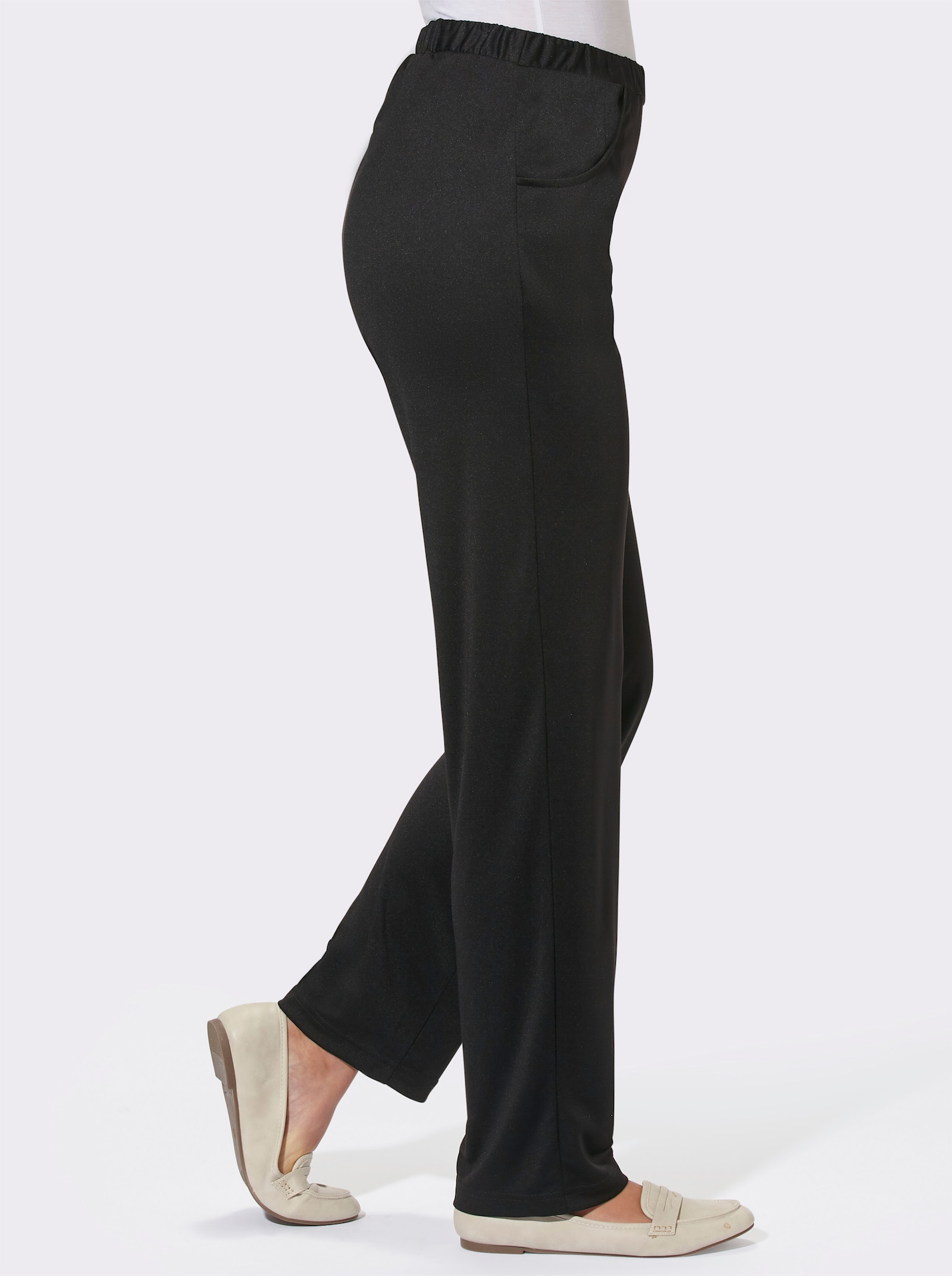 Jerseyhose mit seitlichen Taschen - schwarz