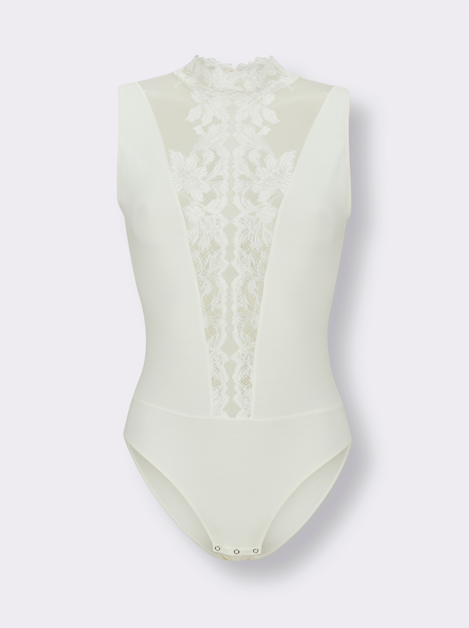 Body mit Spitze - champagner