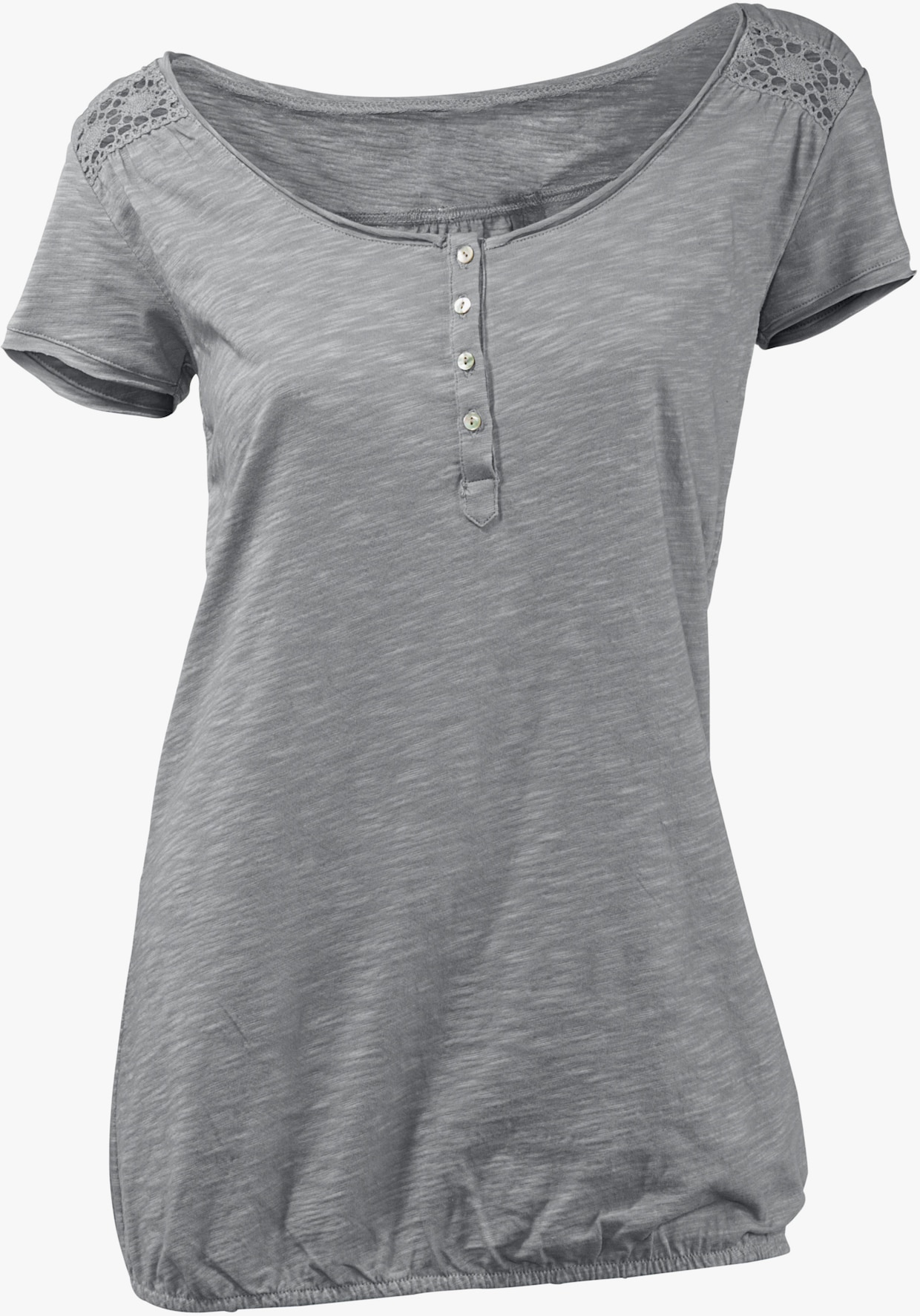 heine Rundhals-Shirt - grau