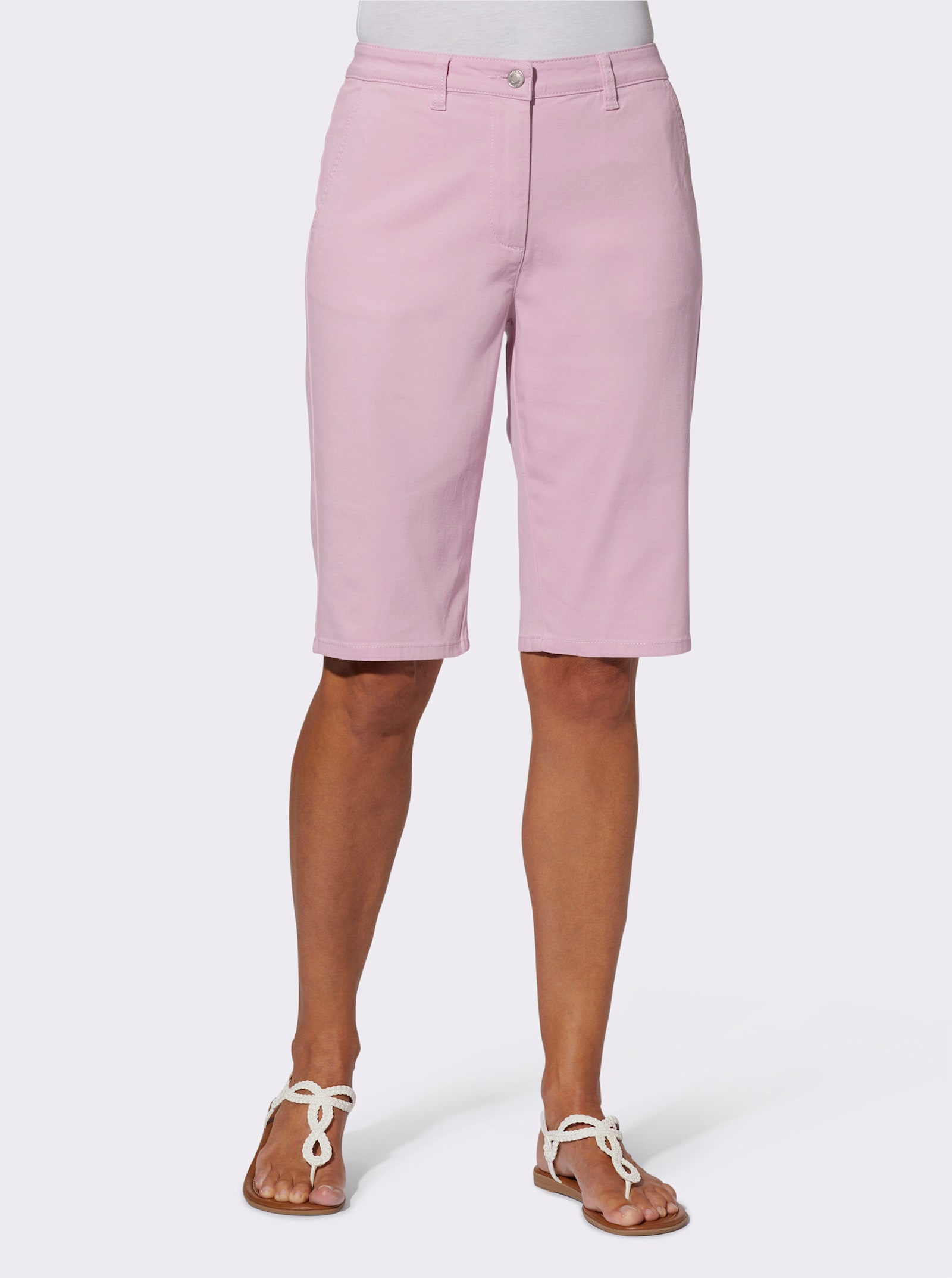 Jeansbermudas in Baumwoll-Stretch-Qualität - rosé