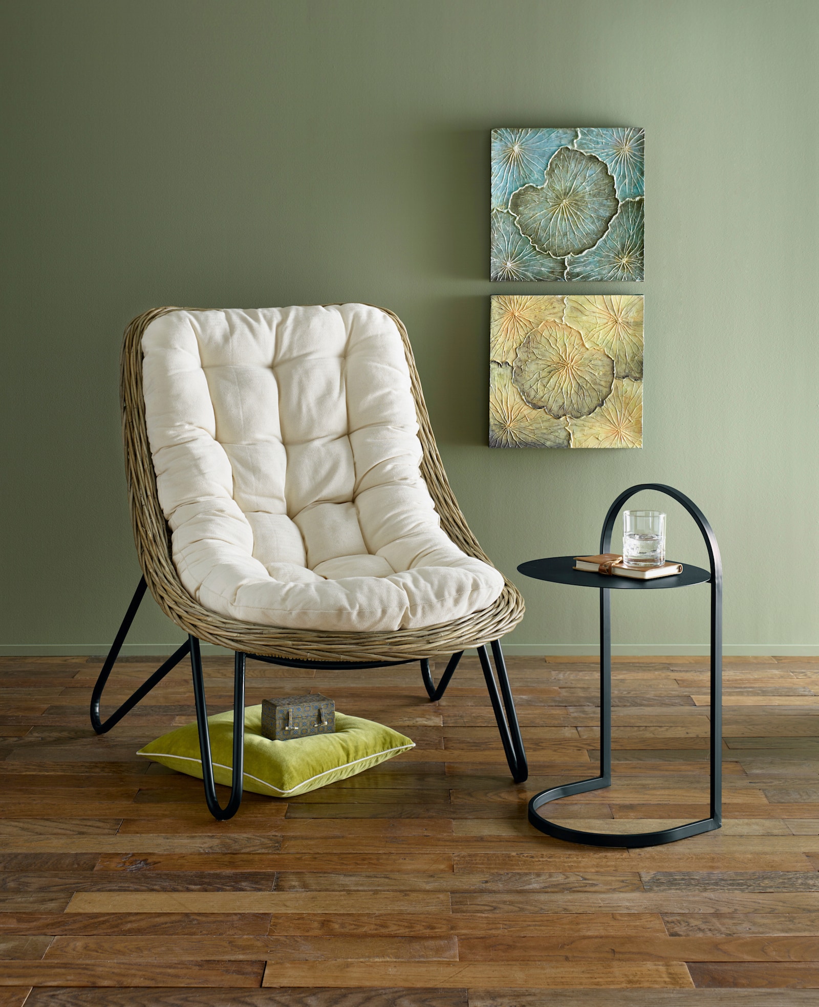 heine home Beistelltisch - schwarz