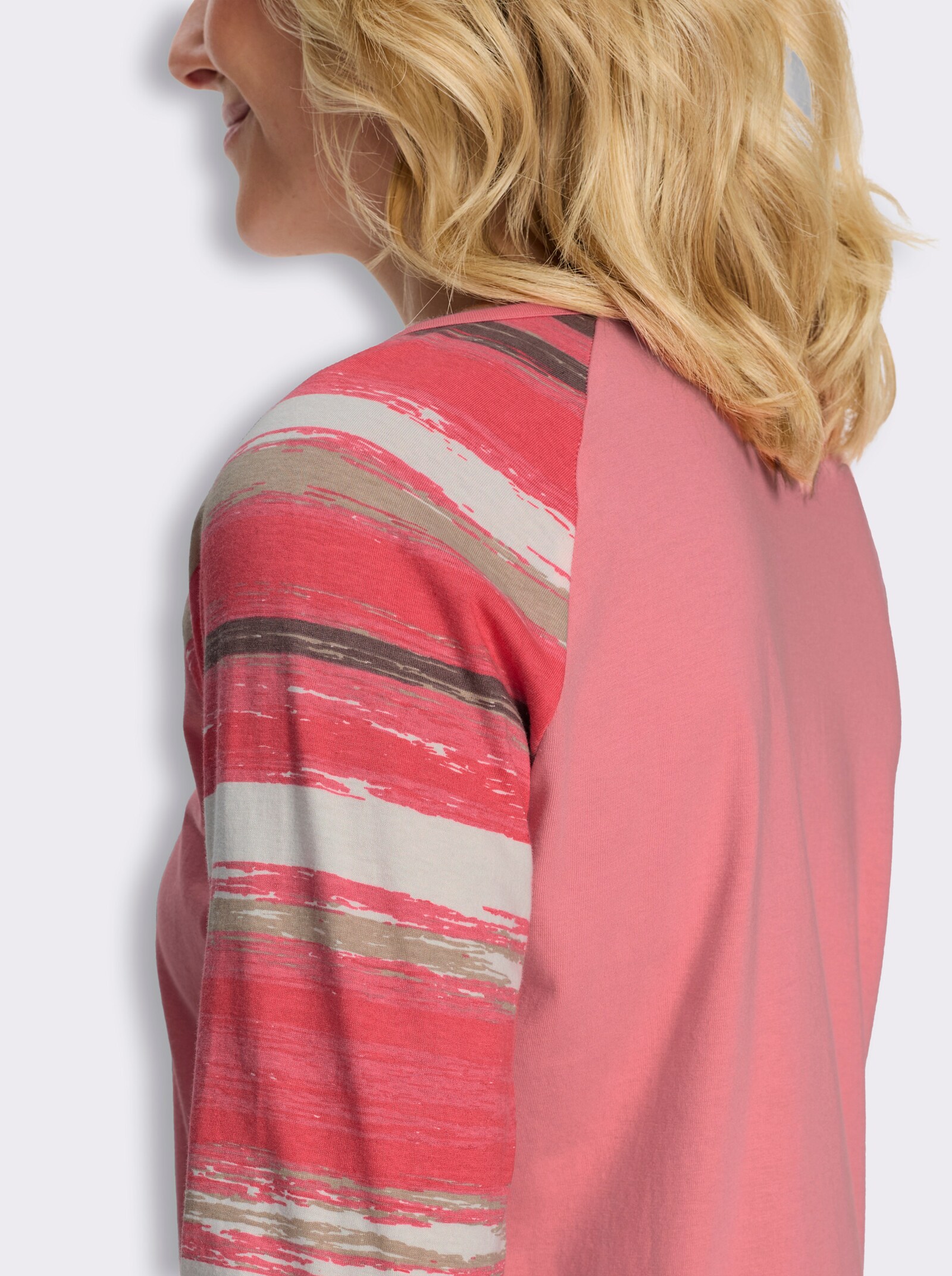 Langarmshirt mit Raglan-Ärmeln - flamingo-bedruckt