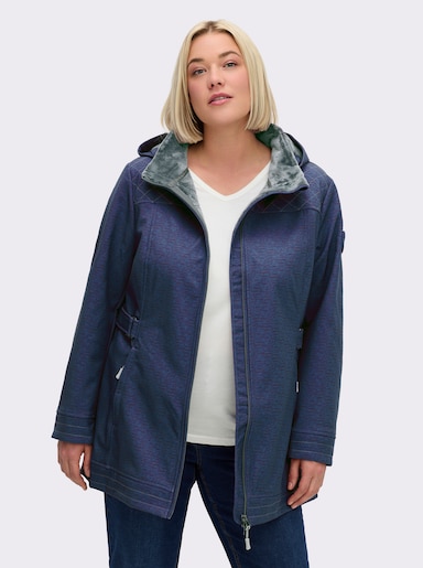 Softshelljacke - marine-meliert