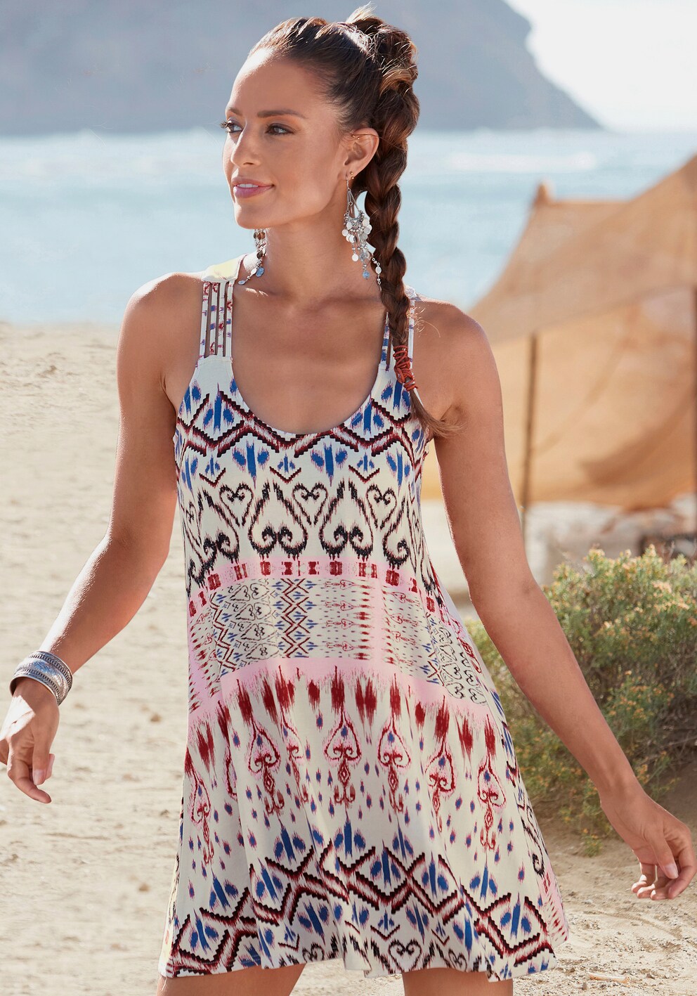 Buffalo Strandkleid in cremebedruckt heine