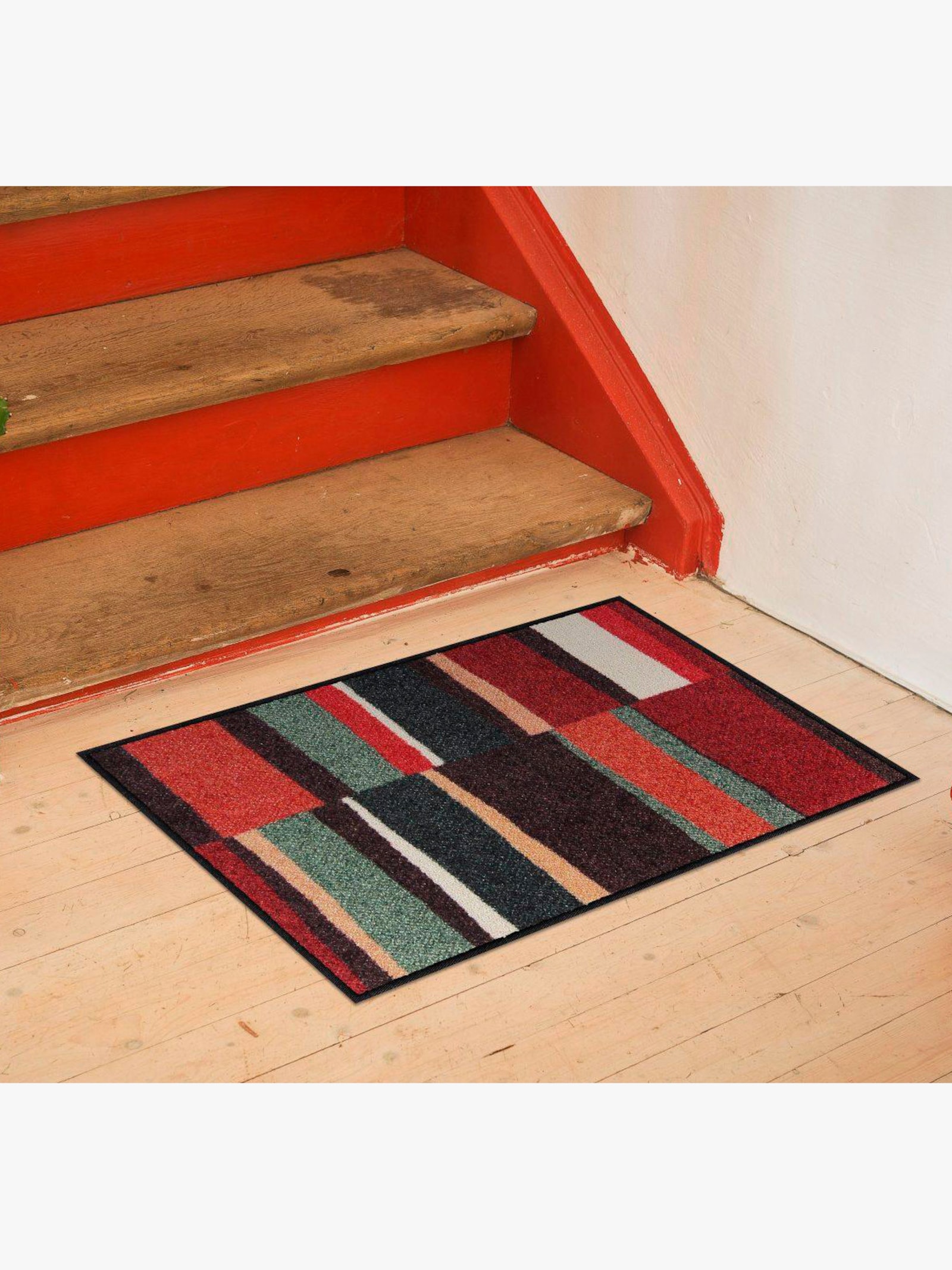 Salonloewe Fußmatte - rot-bunt