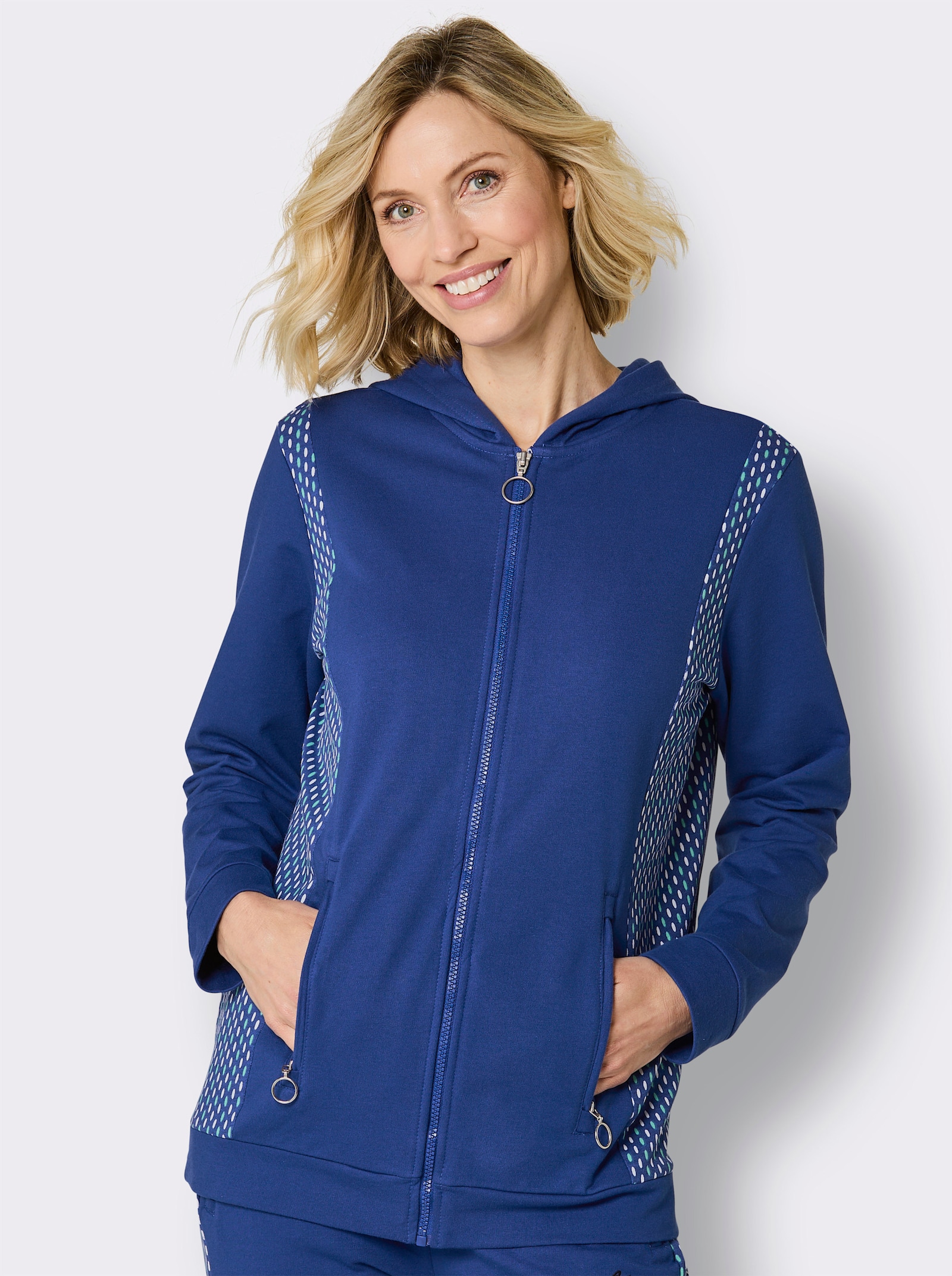 Catamaran Sports Sweatjacke mit Schriftzug hinten - royalblau