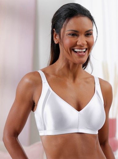 Naturana Minimizer-BH ohne Bügel in Glanz-Optik - weiß