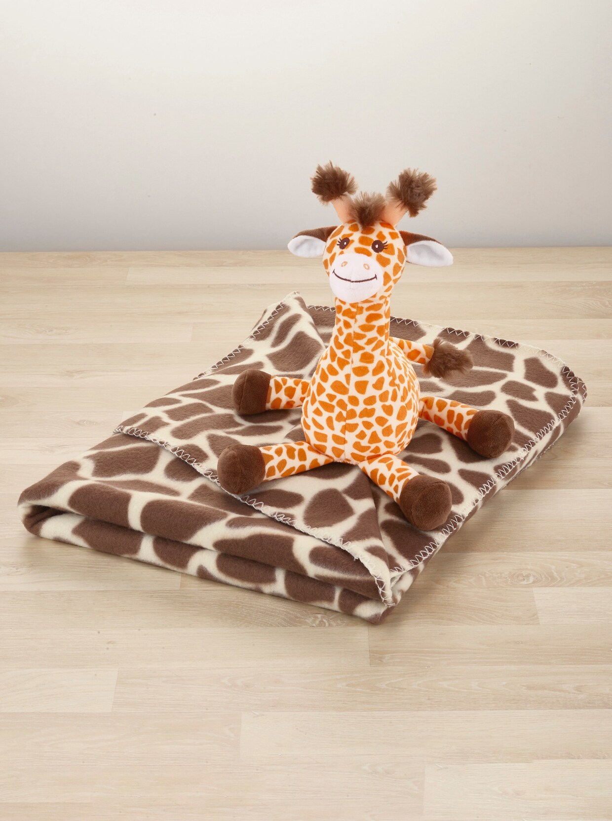 Decke mit Giraffe - braun