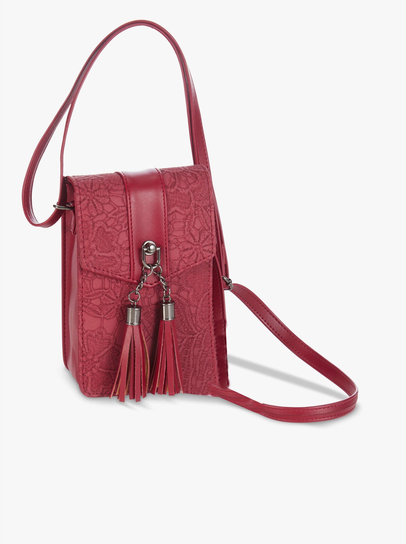Handtasche und Uhr - rot