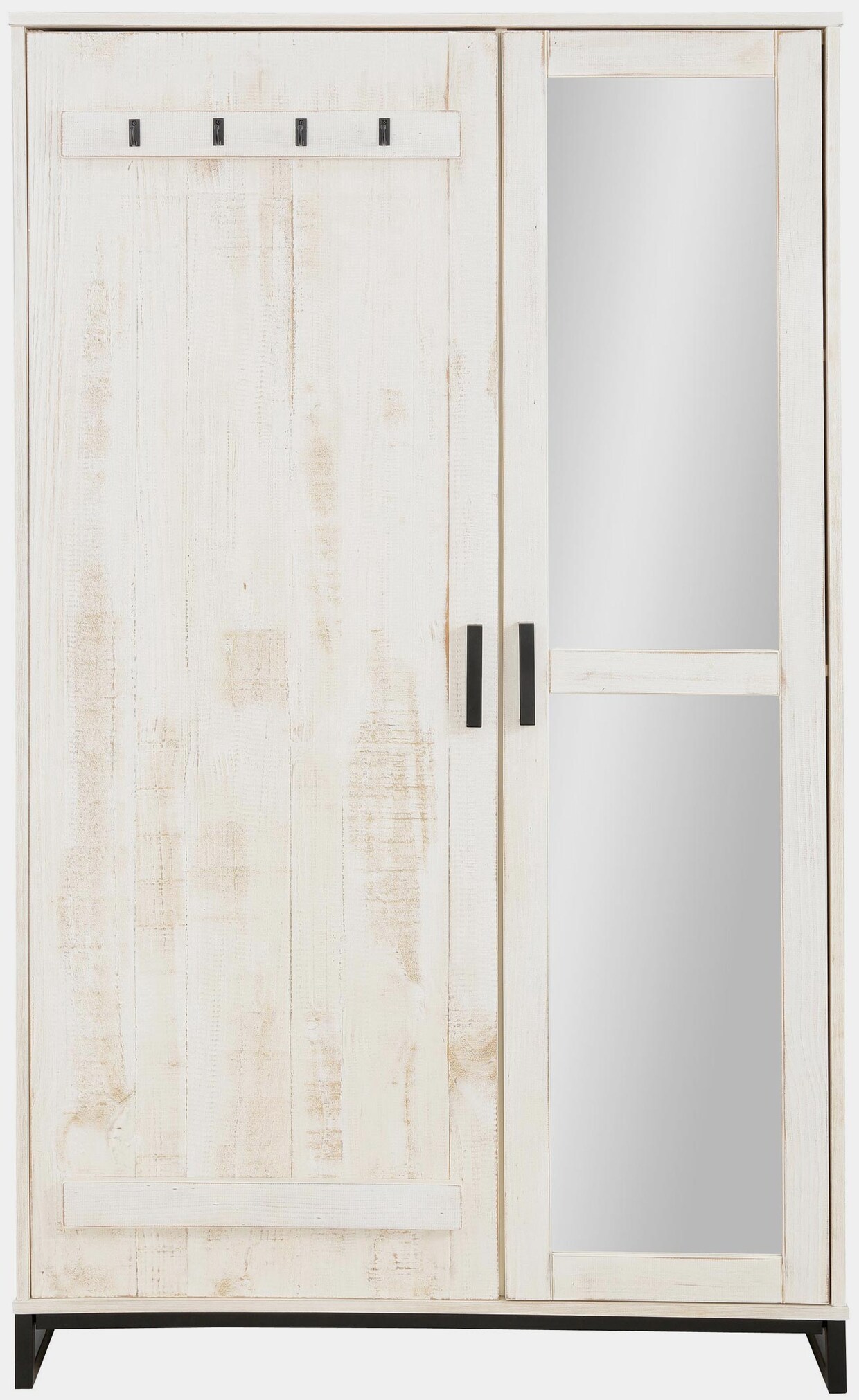 Home affaire Garderobenschrank - weiß/gewischt