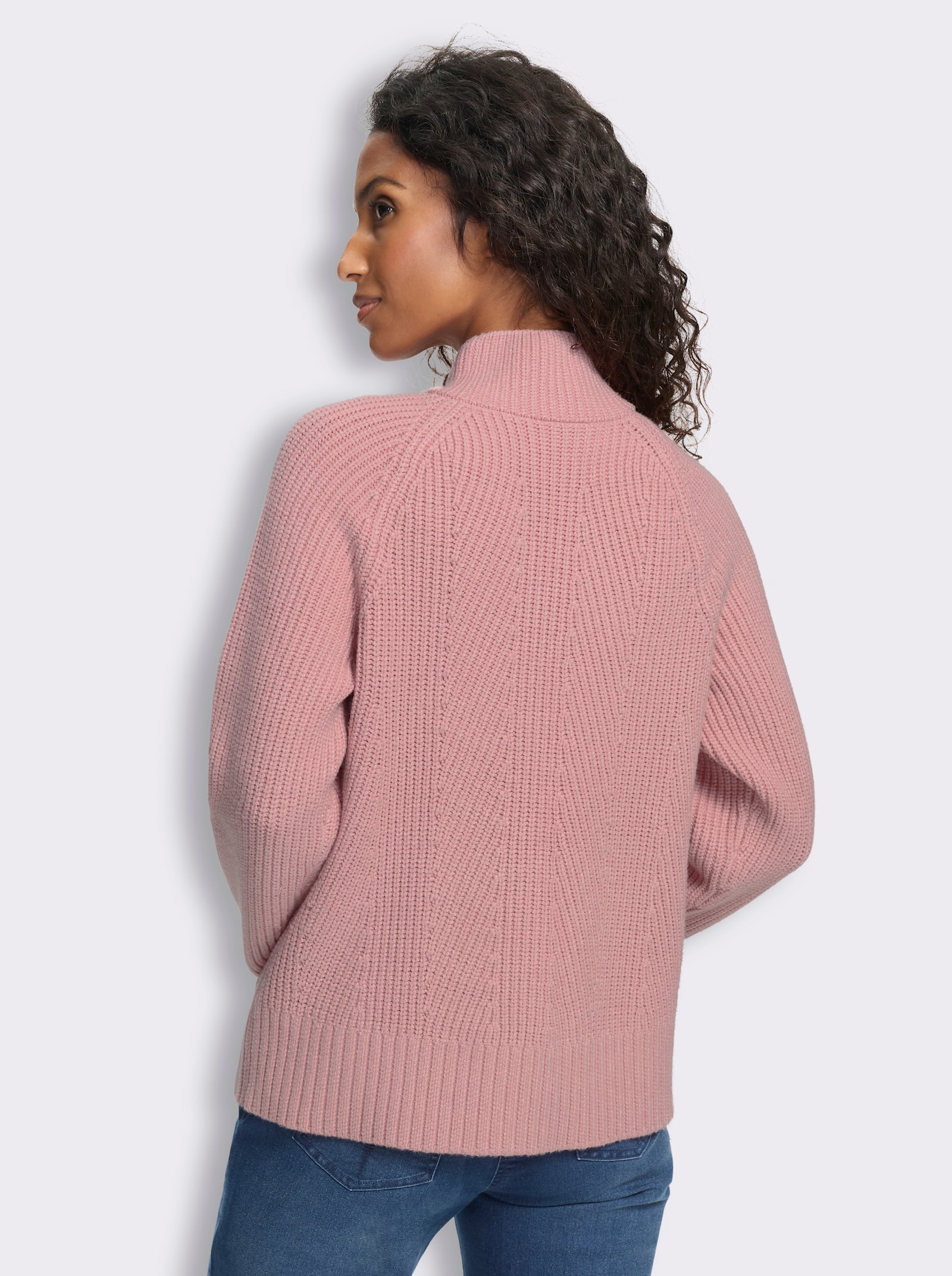 heine Pullover mit Zierknöpfen - rosenquarz