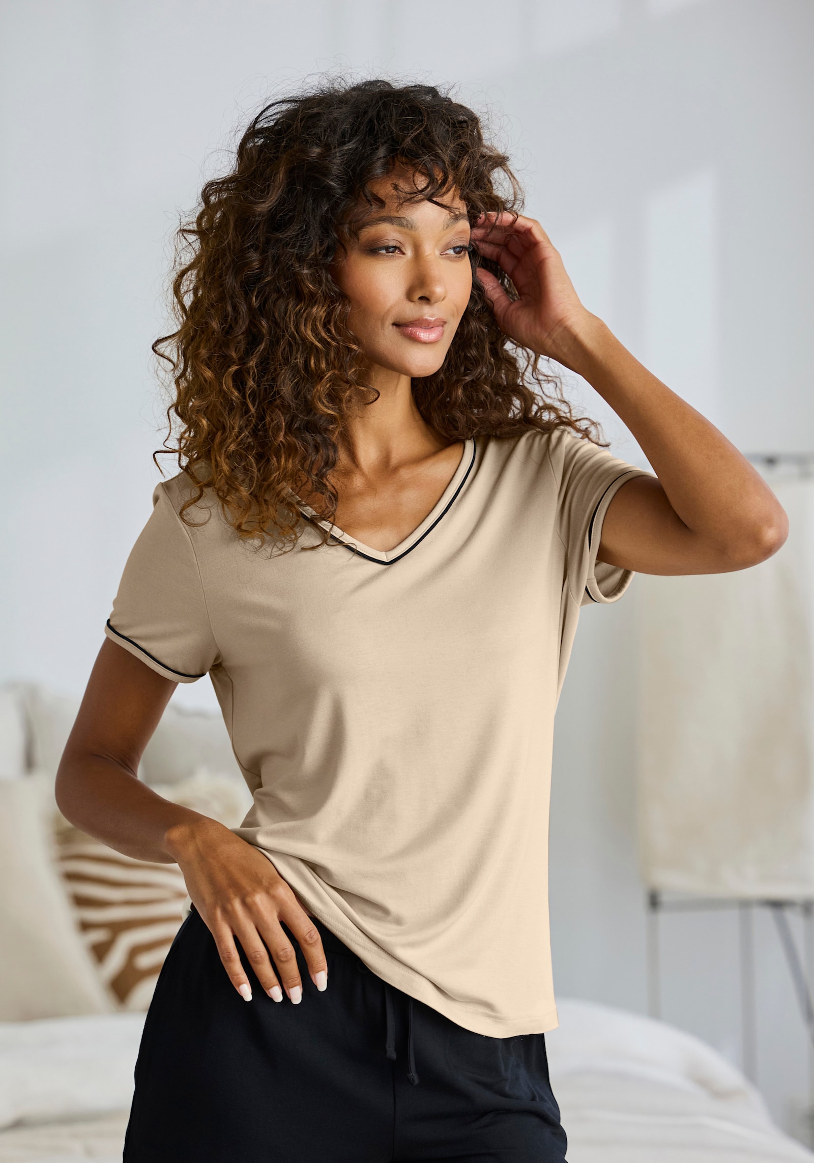 Buffalo Pyjamaoberteil - beige