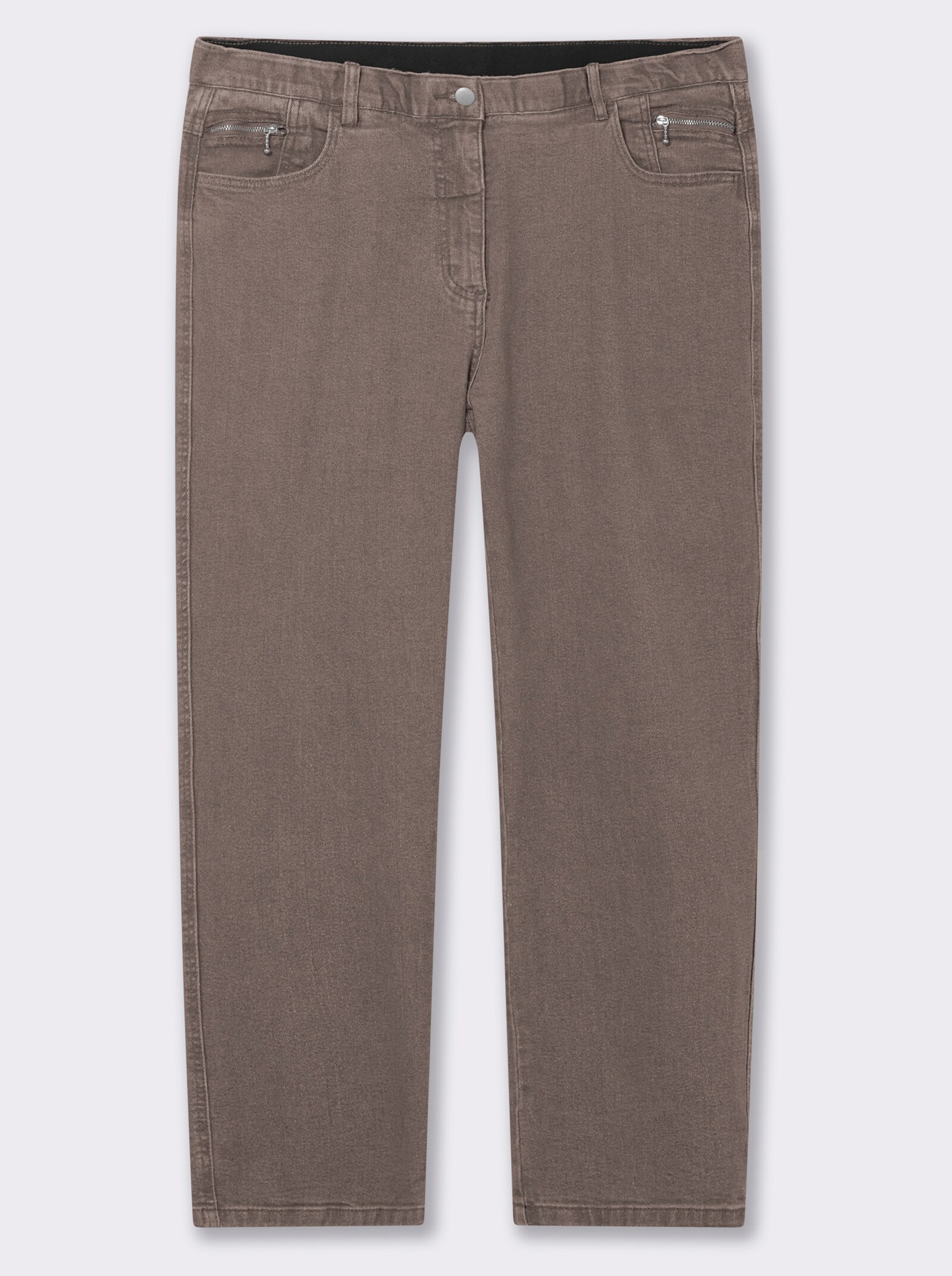 5-Pocket-Jeans gerade geschnitten - taupe