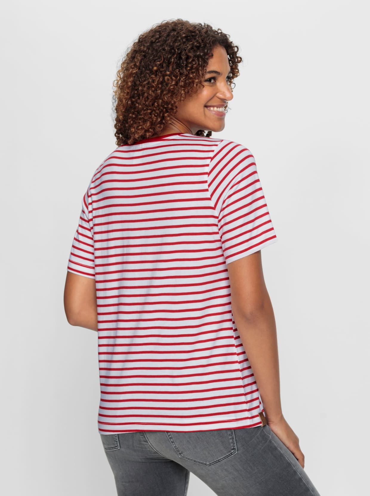 Shirt - rood/wit gestreept