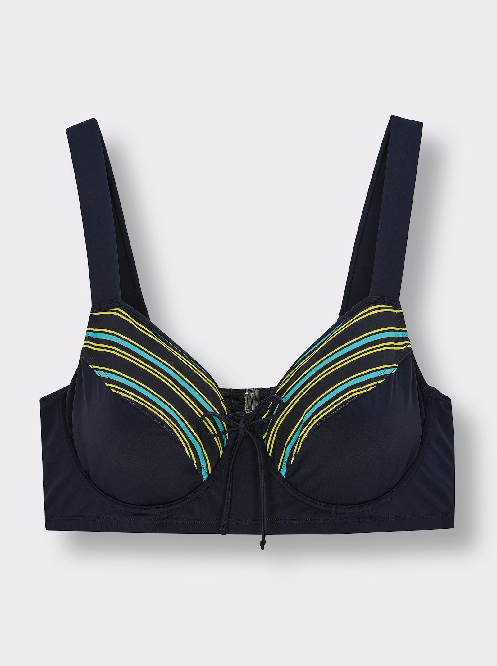 sheego Bikini-Oberteil mit Streifen - tiefblau-ozean