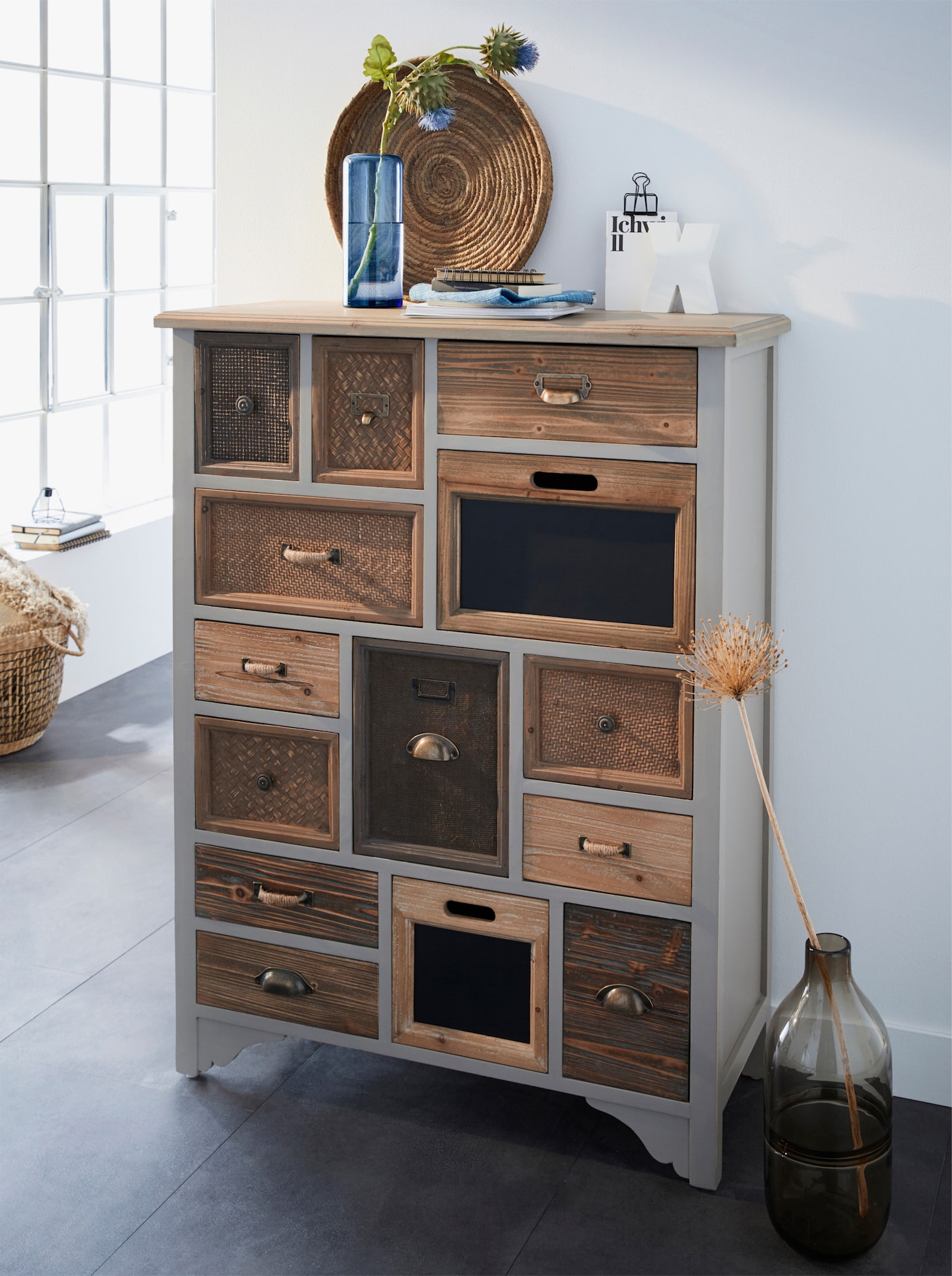 Impressionen Kommode - grau-natur