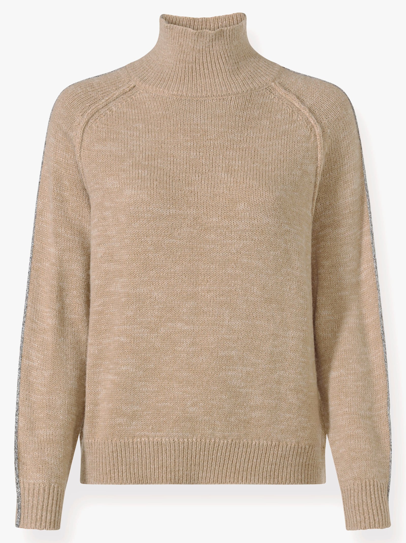 heine Pull en tricot à grand col montant - beige-écru chiné