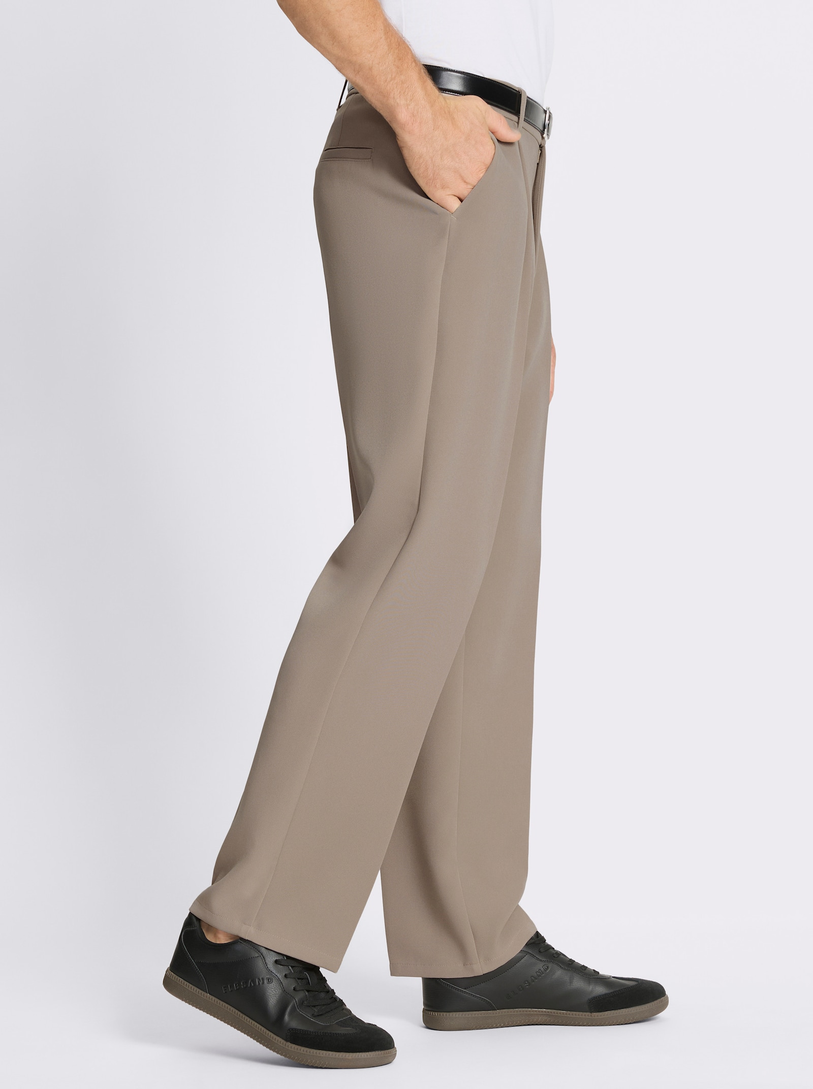 Marco Donati Hose mit Bundfalten - sesam