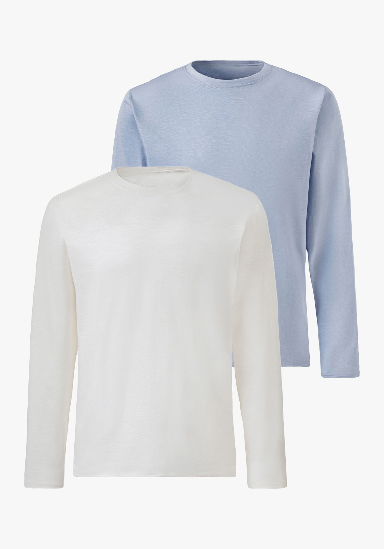 Langarmshirt - hellblau / offwhite