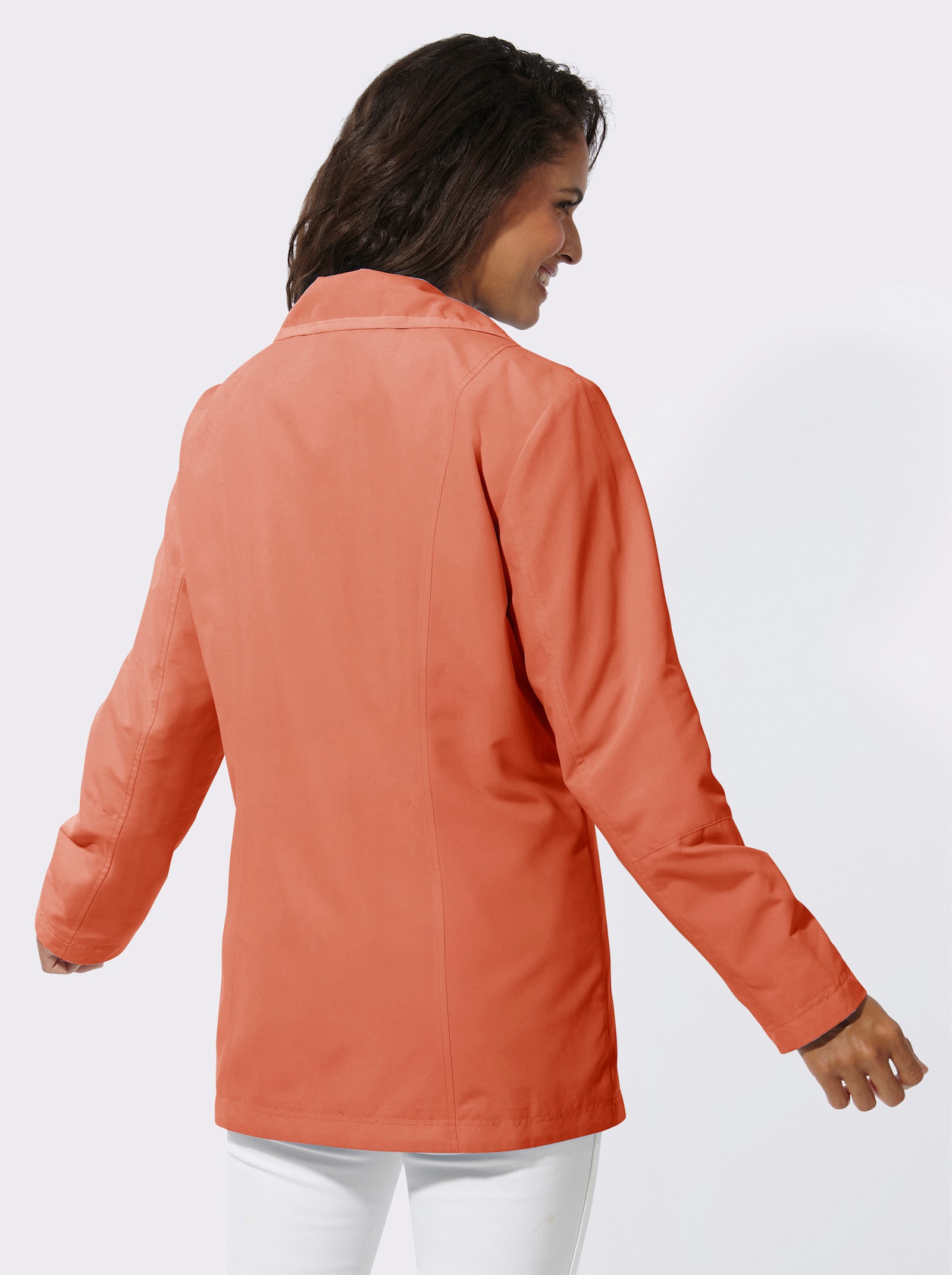 Übergangsjacke mit Reißverschluss-Nahttaschen - papaya