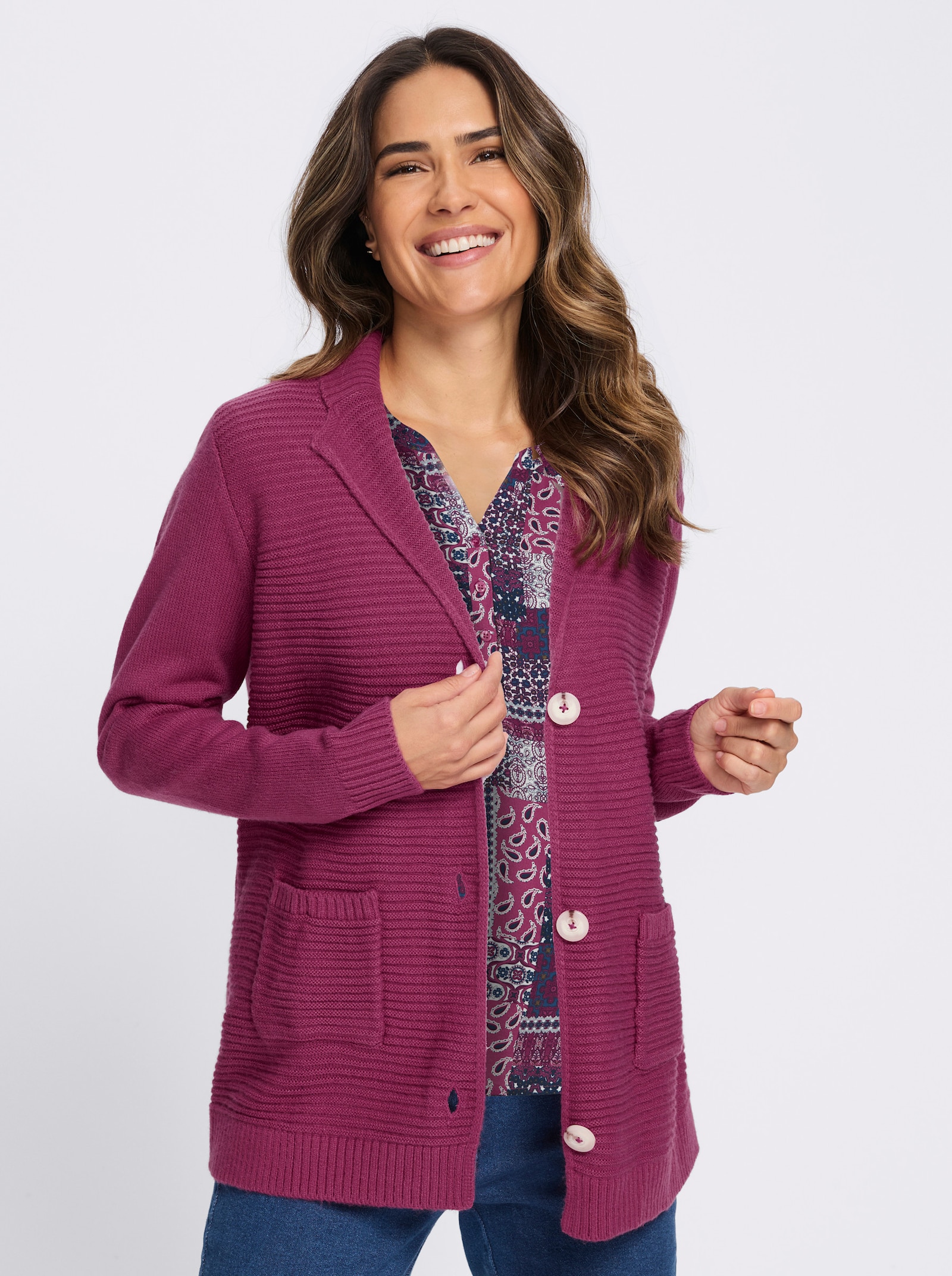 Cardigan in Ripp-Optik - erika