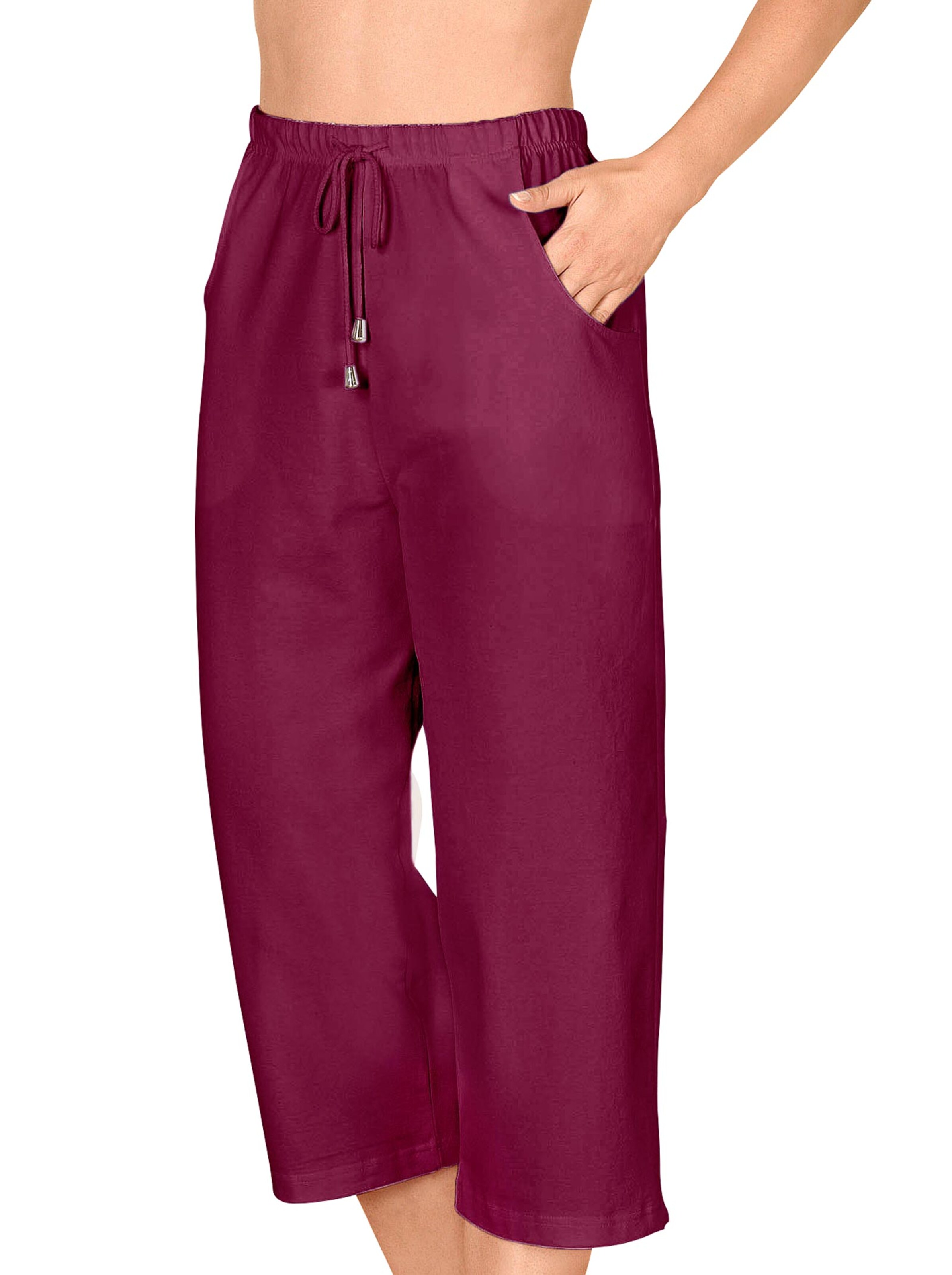 Capri-Freizeithose - bordeaux