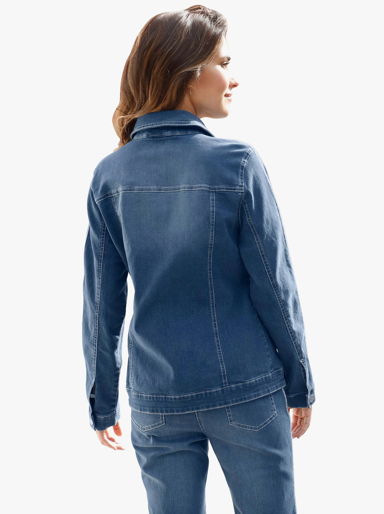 Džínsový bunda - vyšúchaná modrá