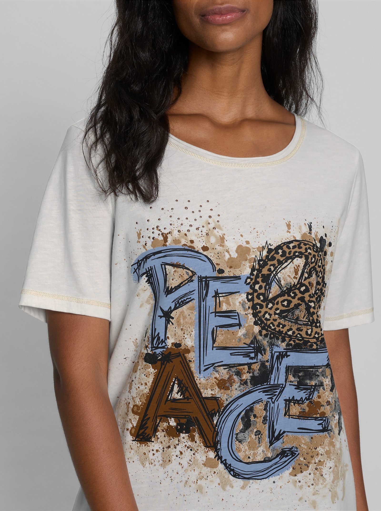 heine Shirt mit Print - ecru