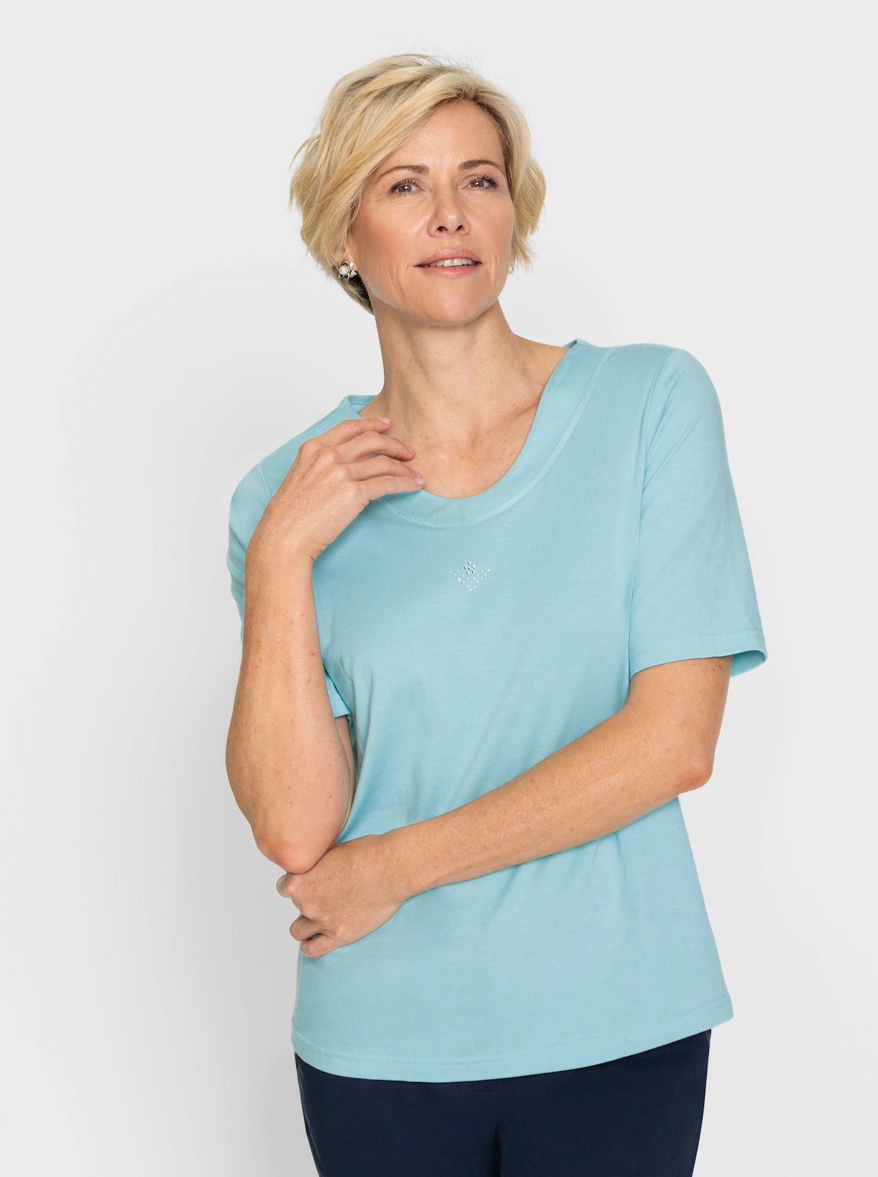 Shirt met korte mouwen - aquamarine