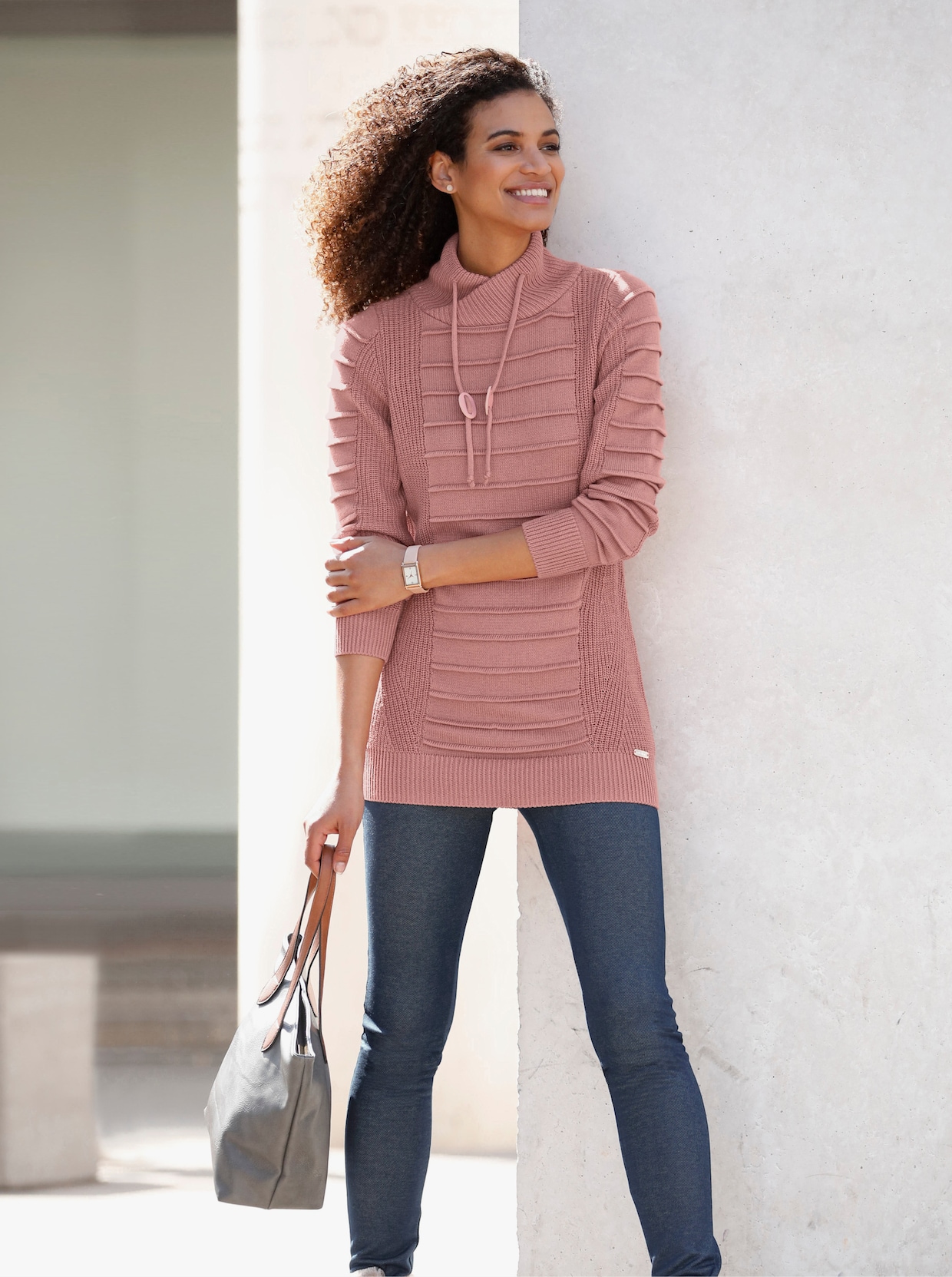 Pull long - bois de rose