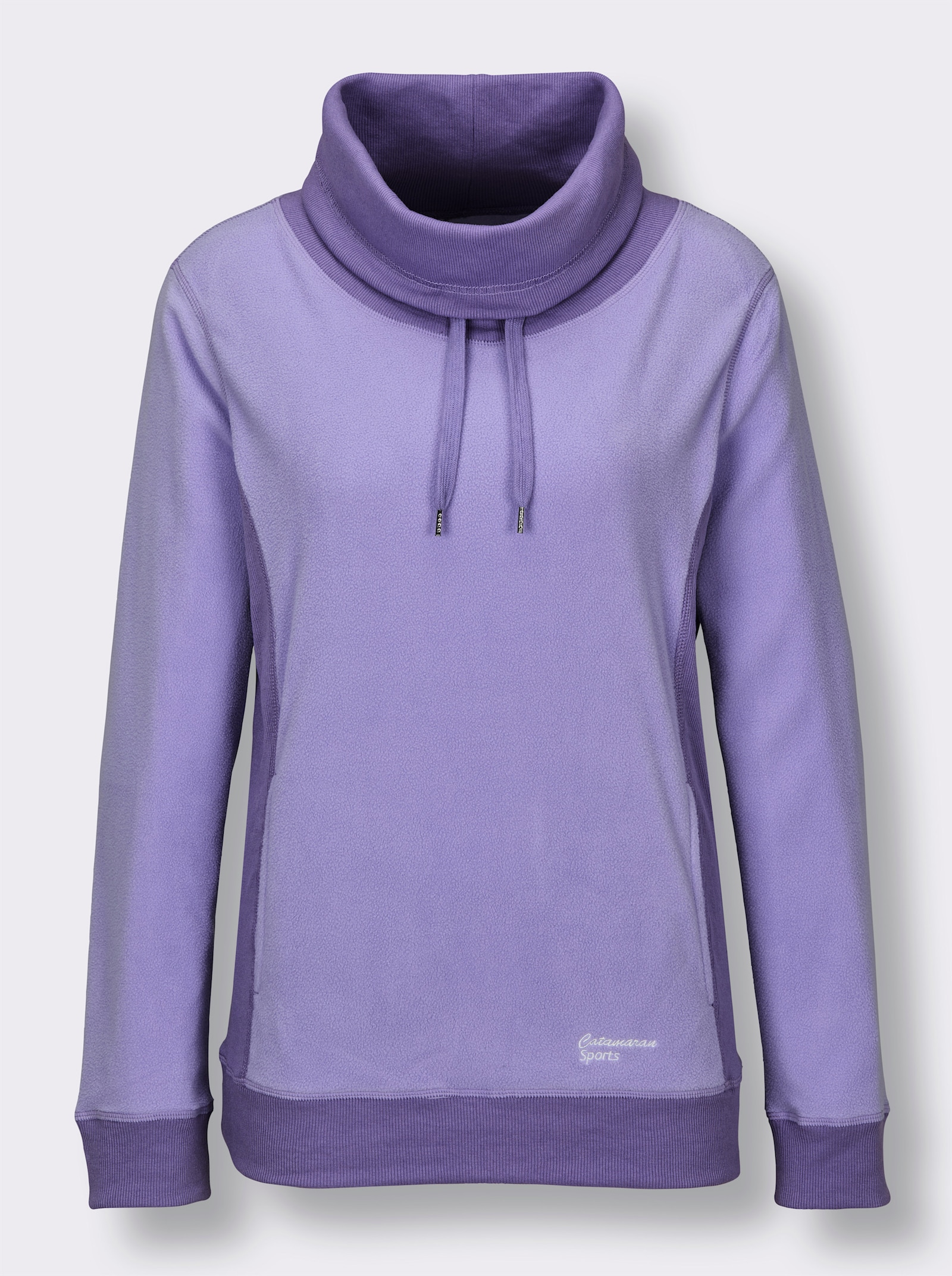 Catamaran Sports Fleeceshirt mit Nahttaschen - lavendel
