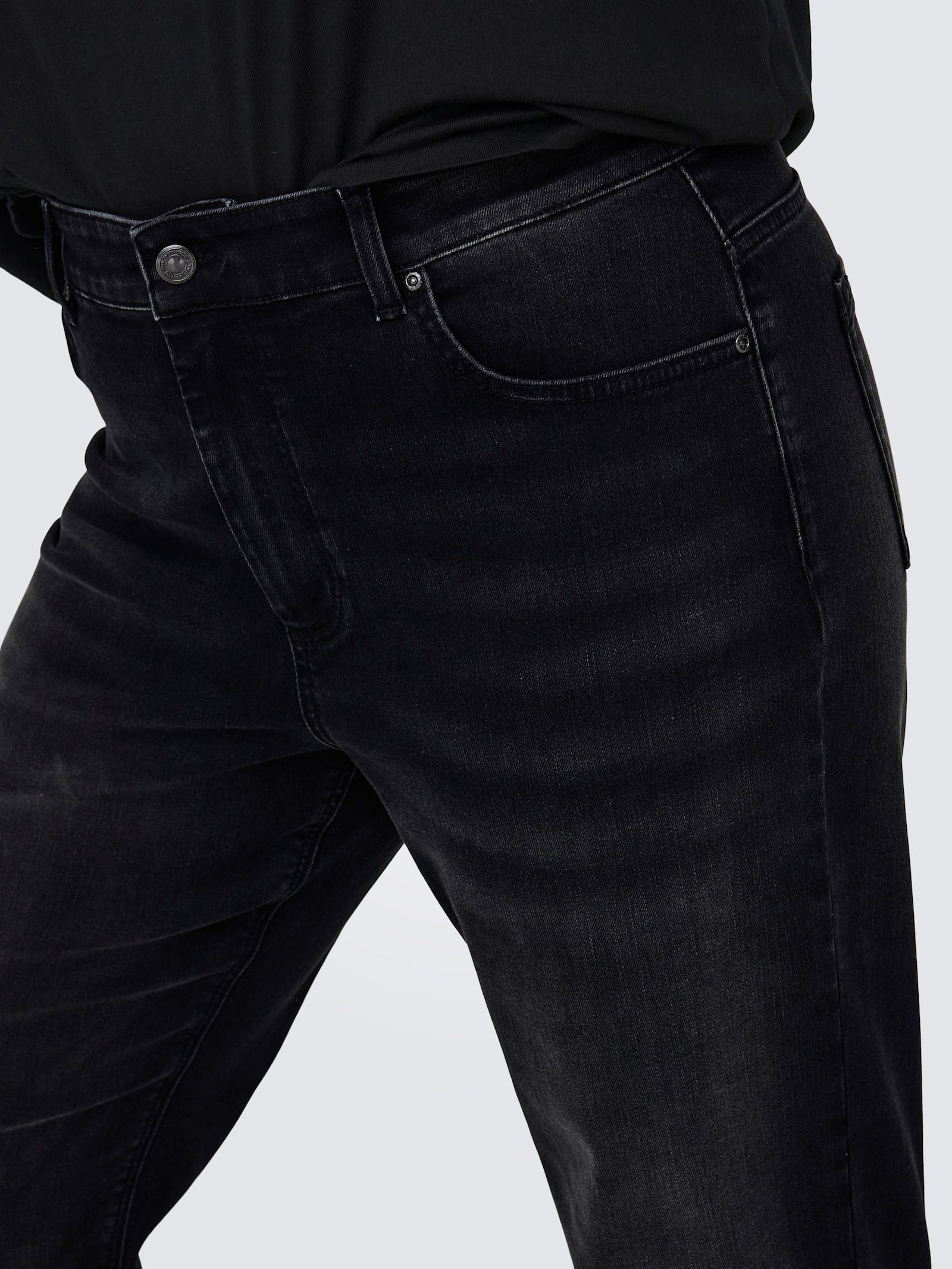 ONLY CARMAKOMA High-waist-Jeans - washed black
