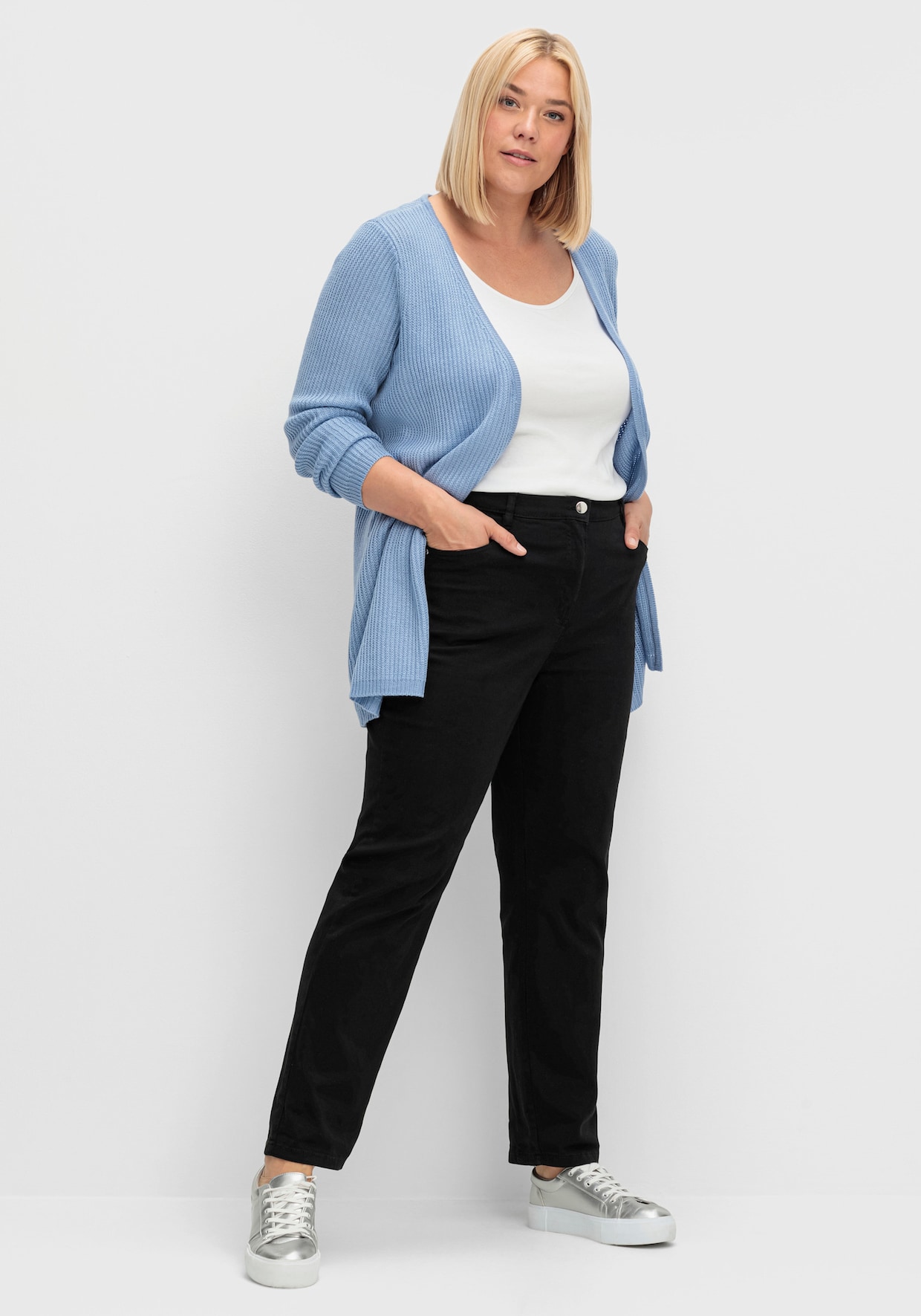 veste en tricot - bleu