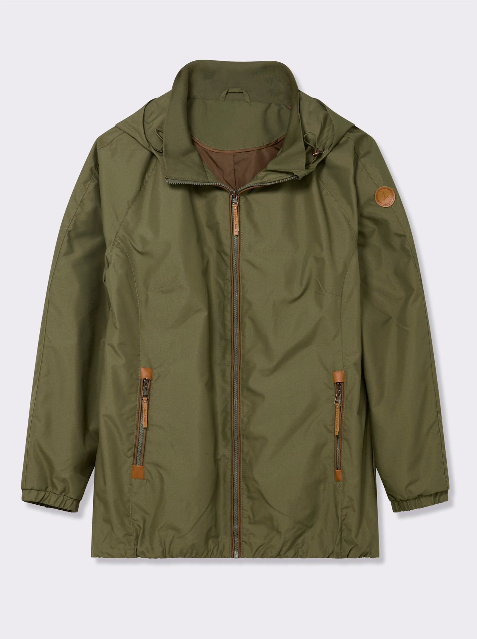 Übergangsjacke in Microfaser-Qualität - oliv