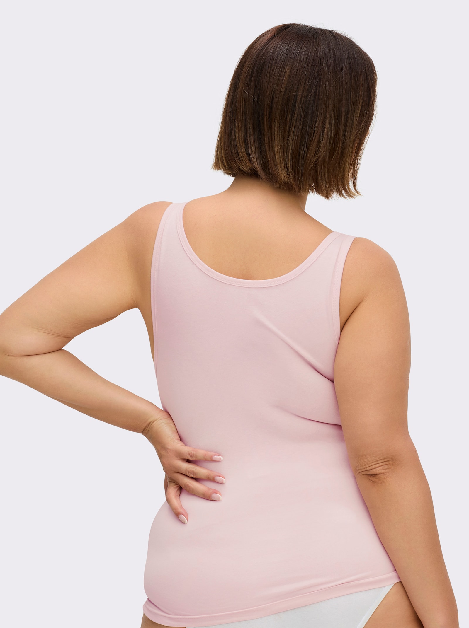 wäschepur Achseltop mit breiten Trägern - silberfarben + rosé + champagner