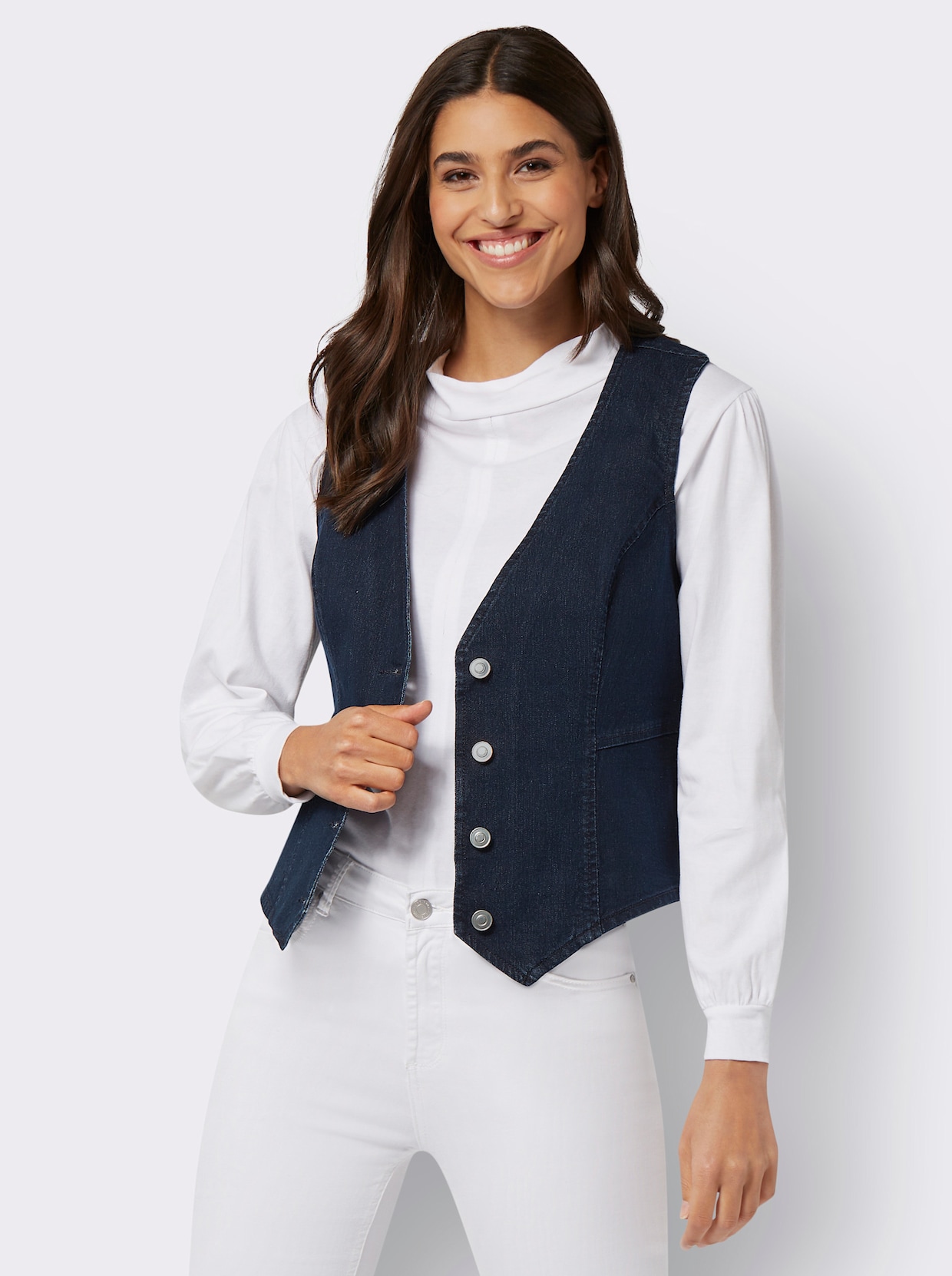 Jeansgilet - dark-blue