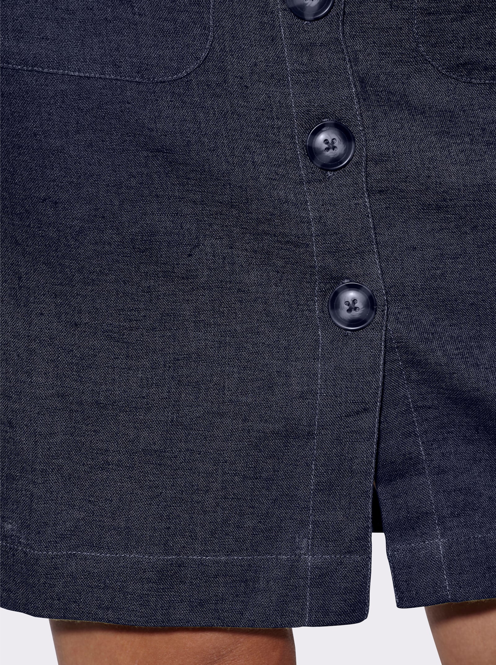 heine Jupe d'été avec patte de boutonnage - marine