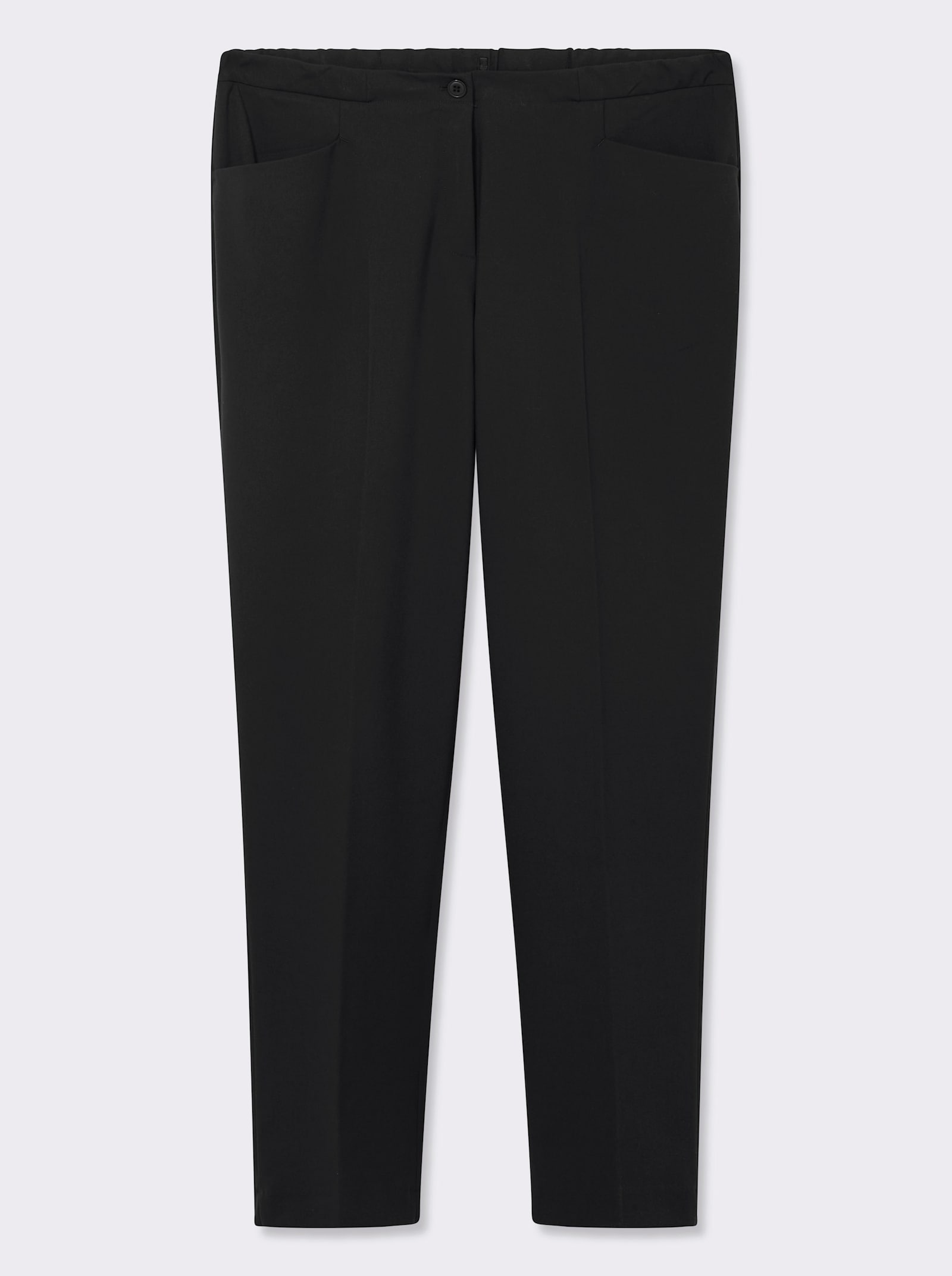 Come on Bügelfaltenhose in Bauch-weg-Form - schwarz