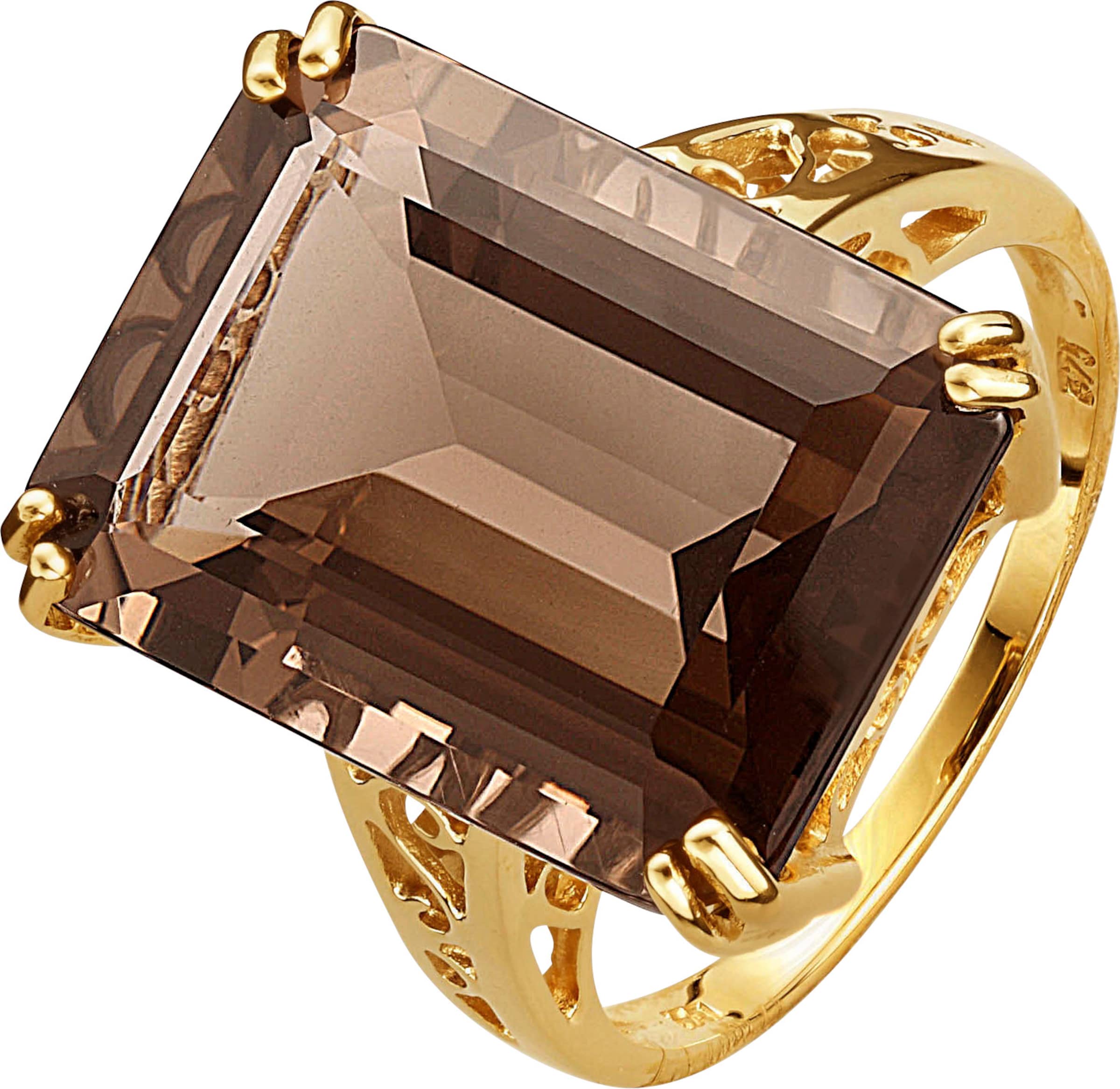 Gold von günstig Kaufen-Ring in Gelbgold 375 von heine. Ring in Gelbgold 375 von heine <![CDATA[Ring mit blickfangstarkem Rauchquarz im Vierkantschliff. Aus 375er Gelbgold. Ca. 13x18 mm.]]>. 