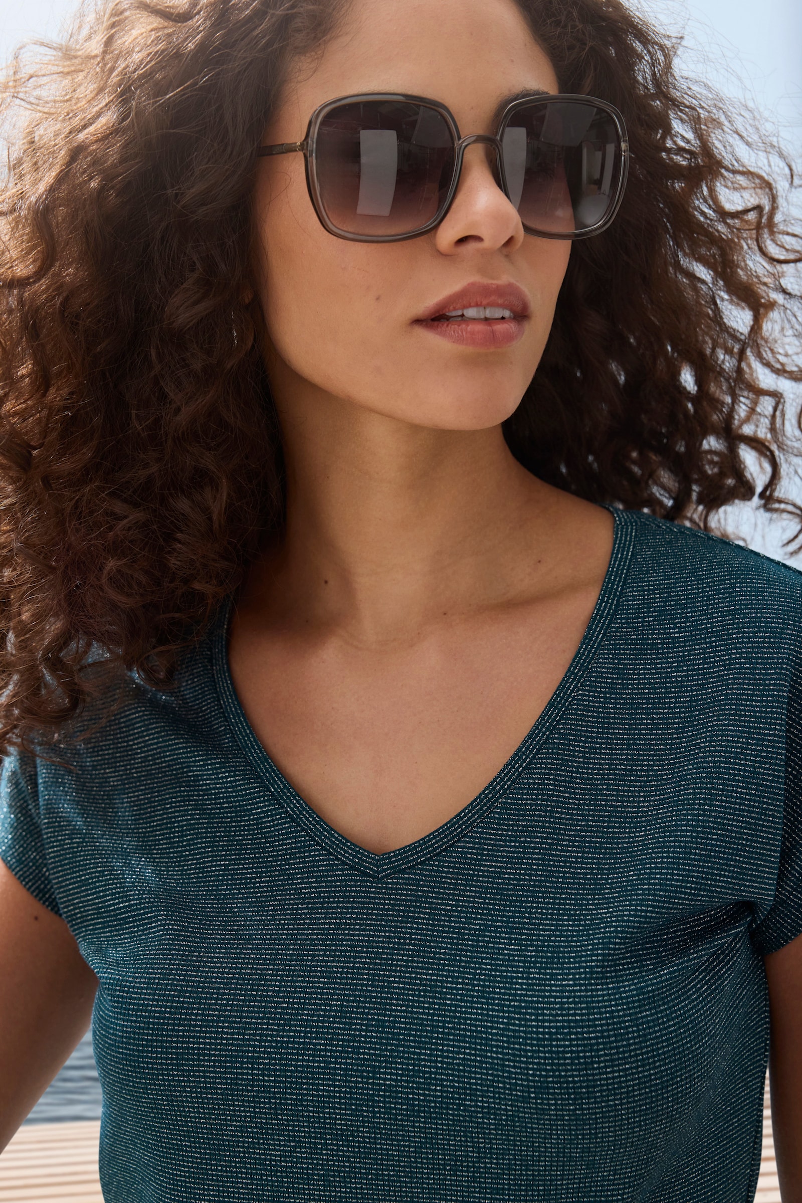 LASCANA Kurzarmshirt - teal