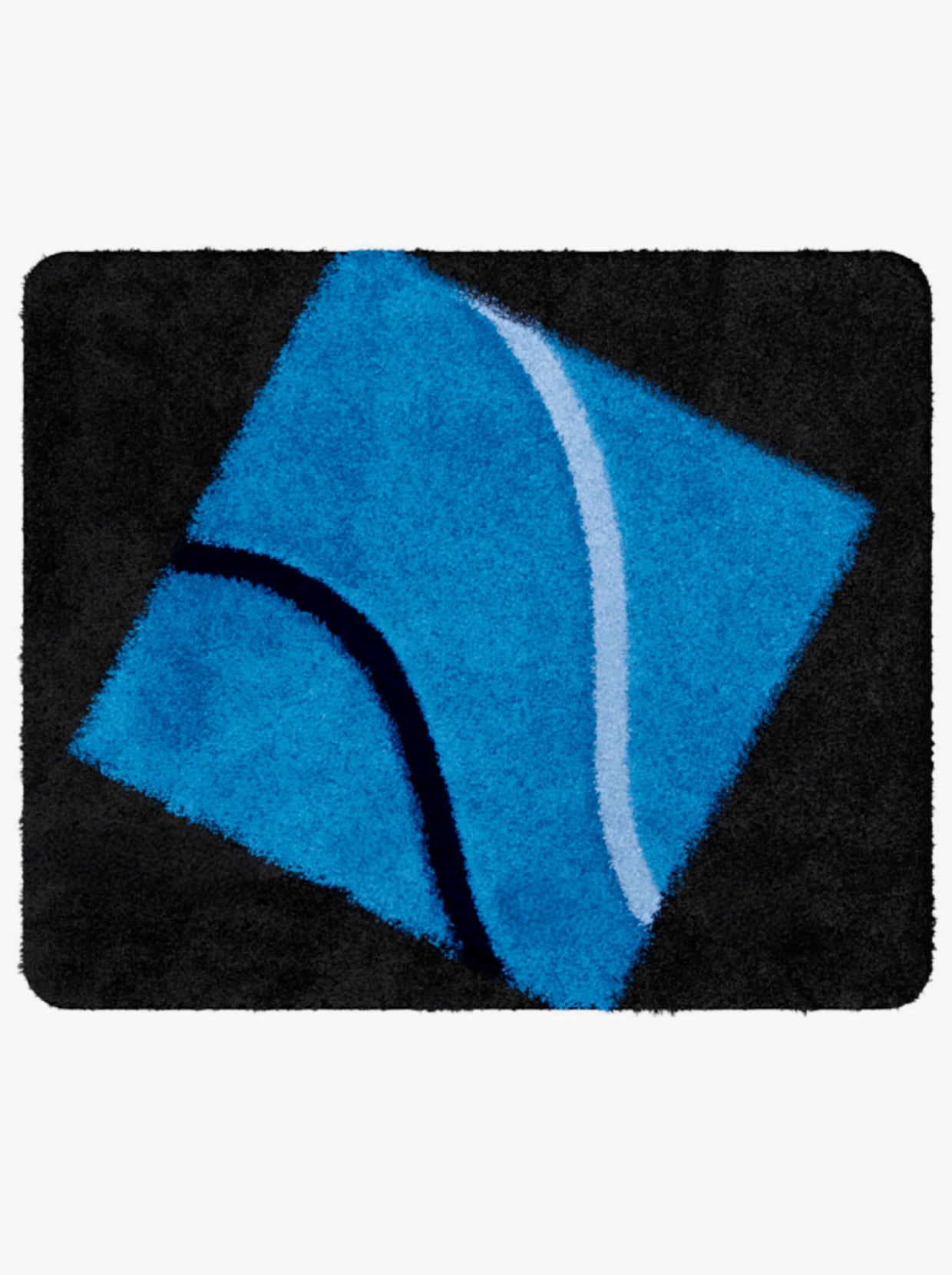 Badematte - blau-grau