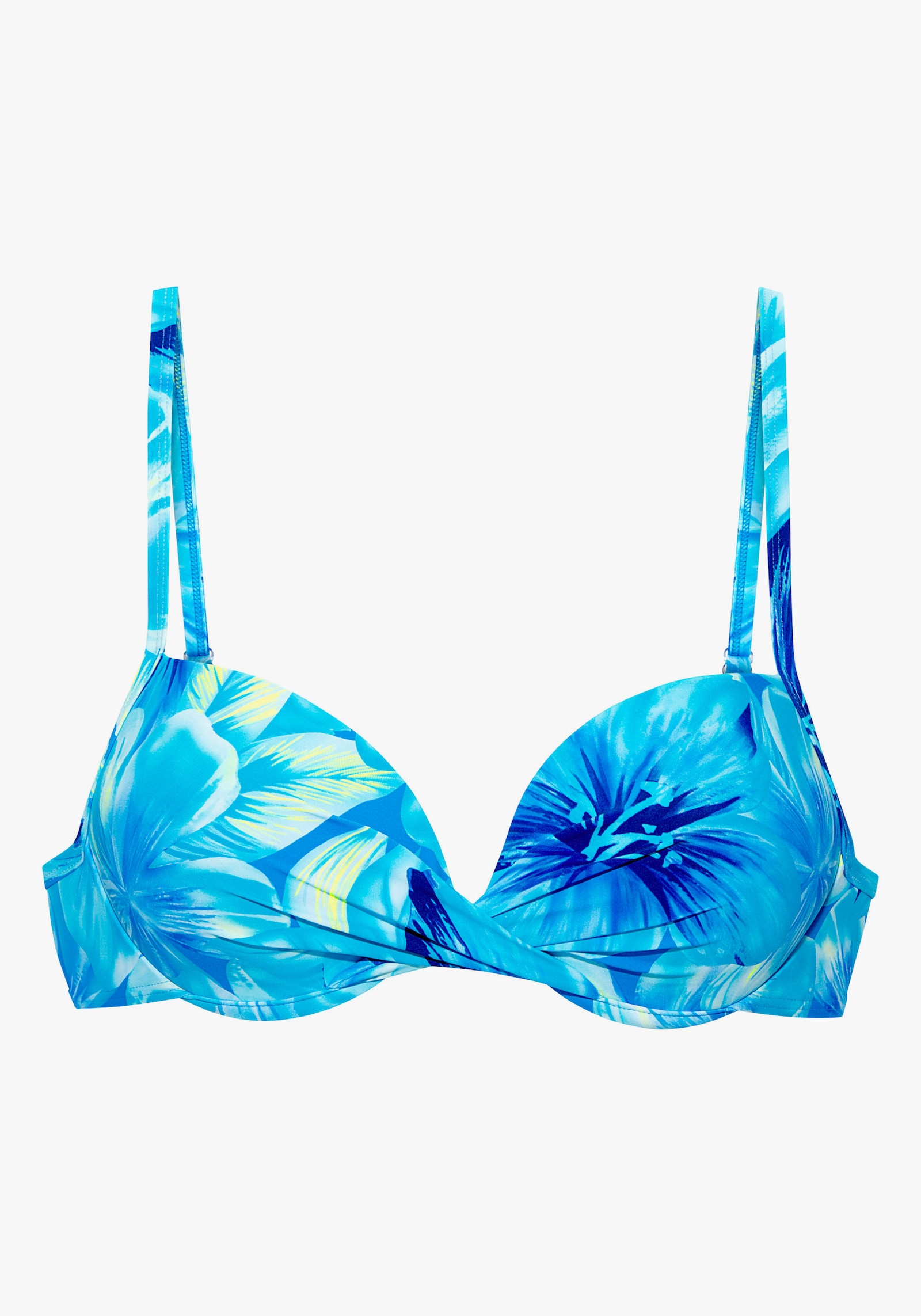 s.Oliver Push-Up-Bikini-Top - türkis bedruckt
