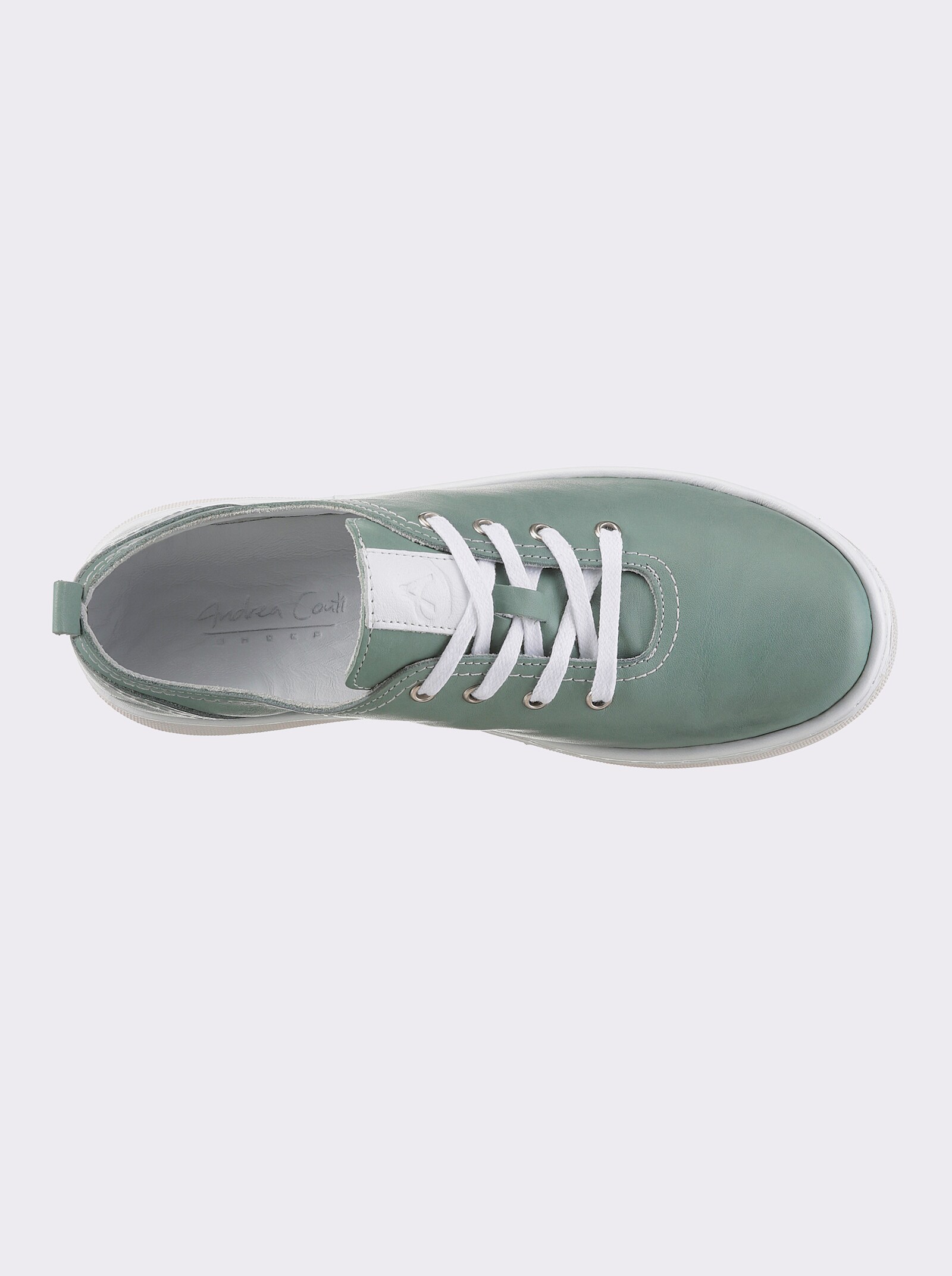 Andrea Conti Sneaker in Leder-Qualität - eucalyptus