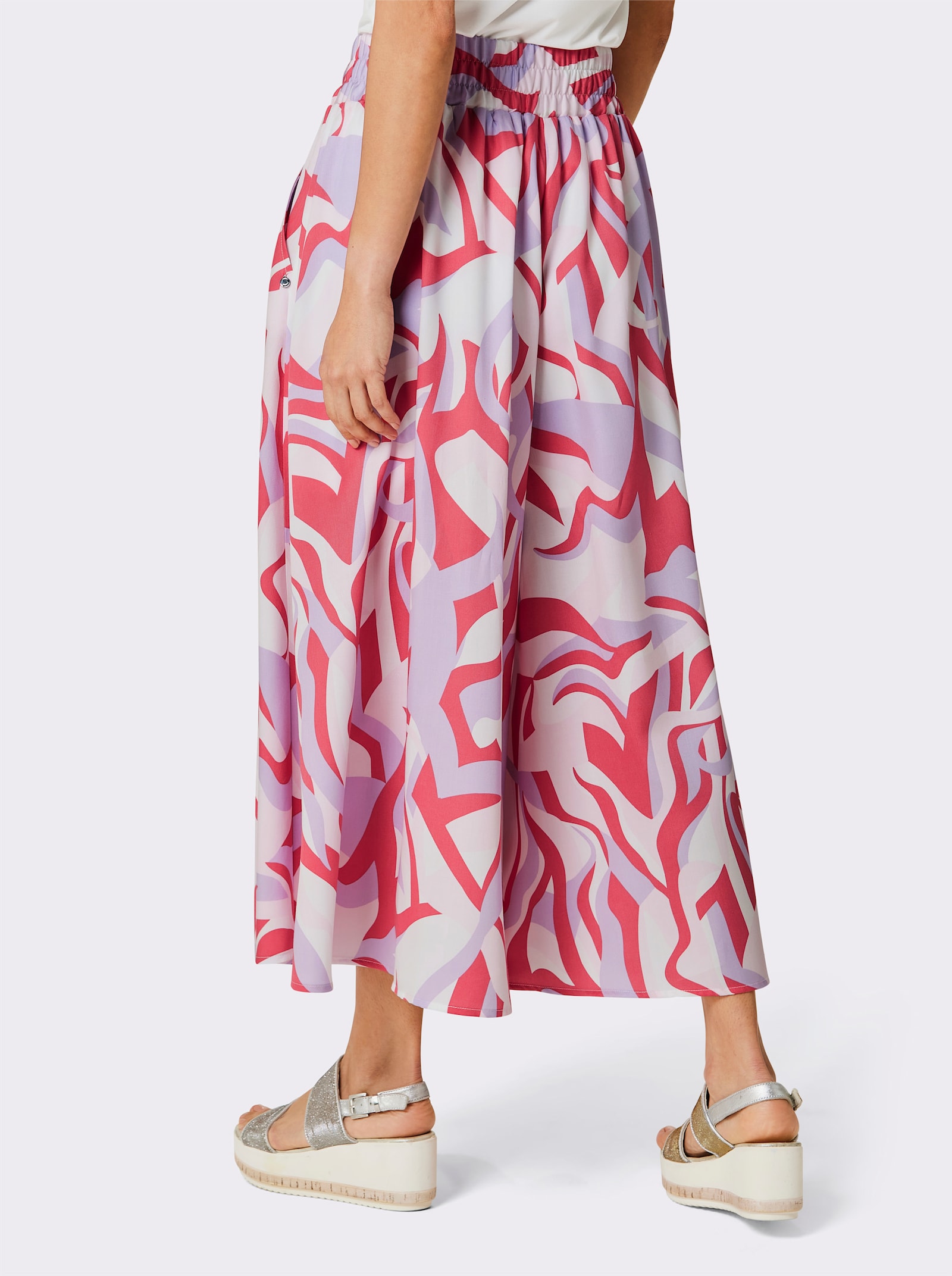 CREATION L PREMIUM Hosenrock mit kurzem Jersey-Futter - grapefruit-flieder-bedruckt