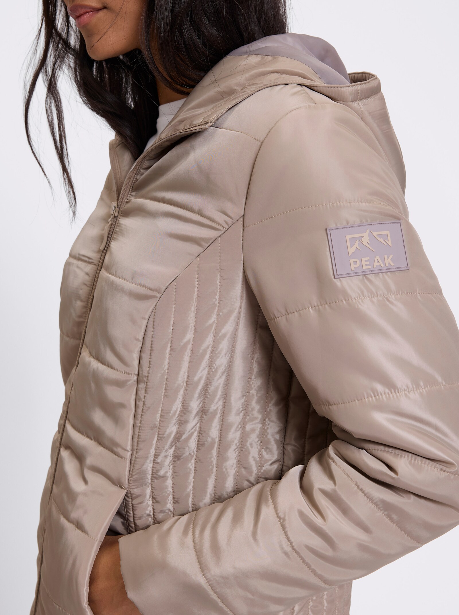 heine Steppjacke mit Kapuze - sesam