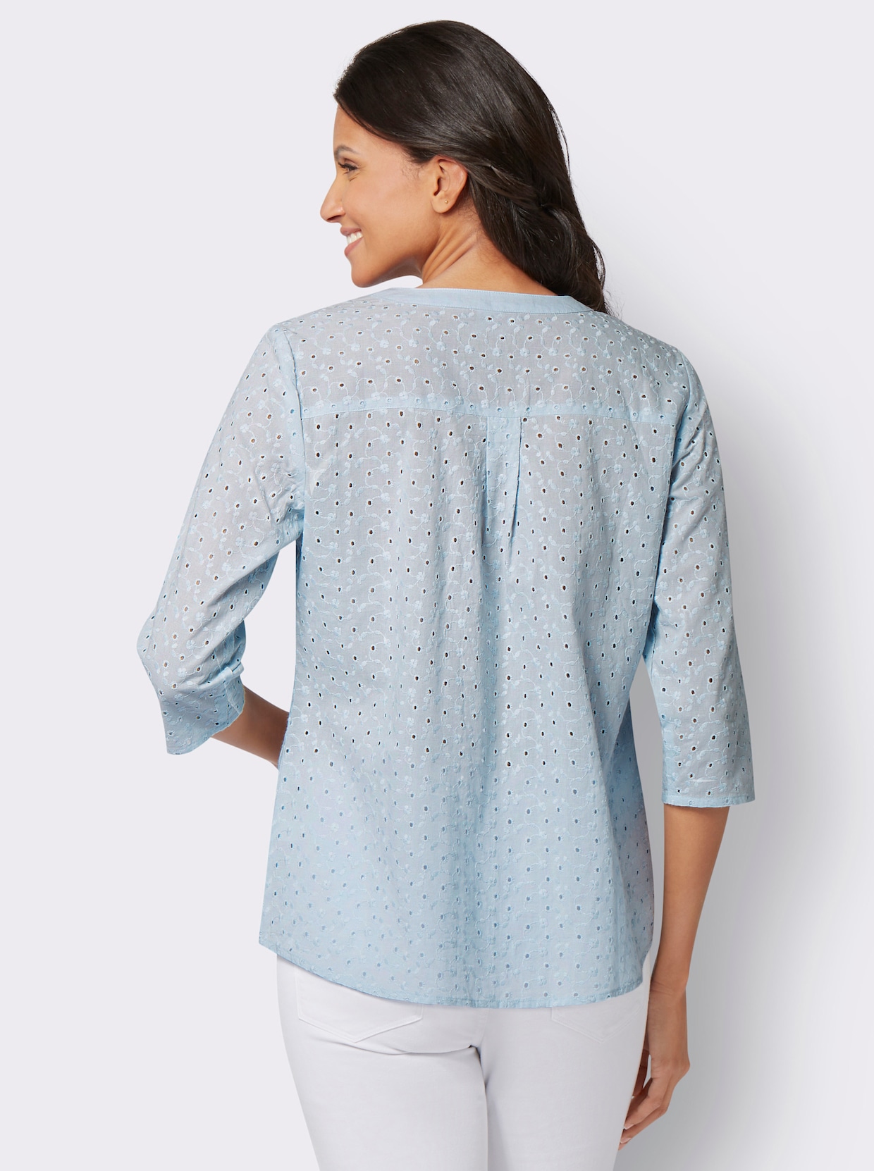 Comfortabele blouse - lichtblauw