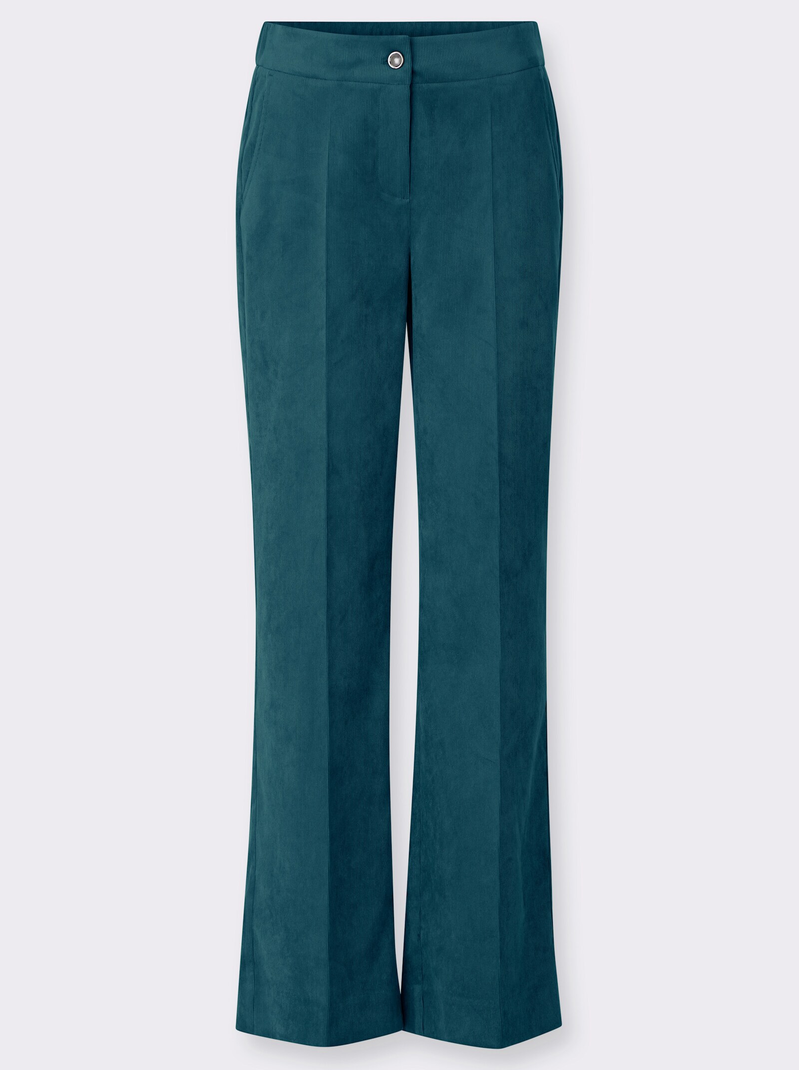 Cordhose mit Dehnbund hinten - petrol