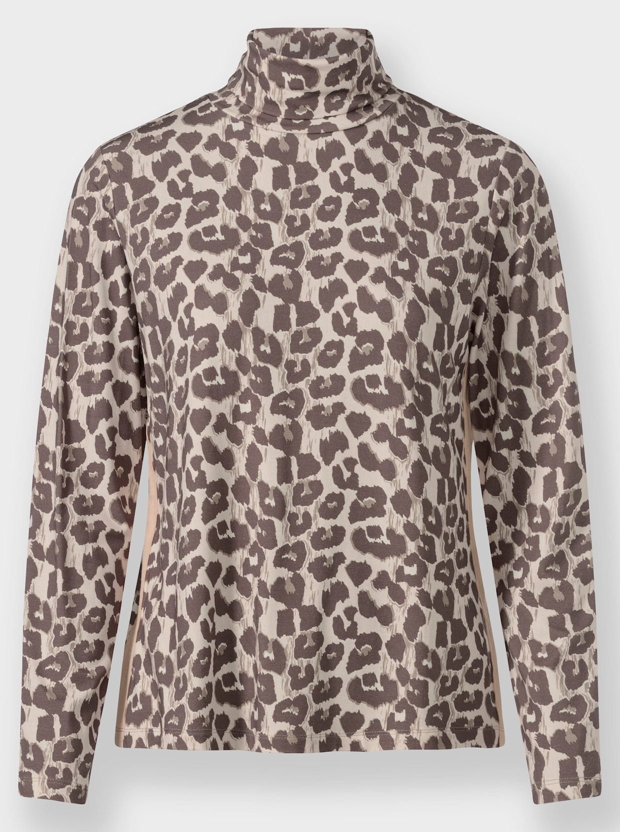 heine Langarmshirt - elfenbein-dunkeltaupe-bedruckt